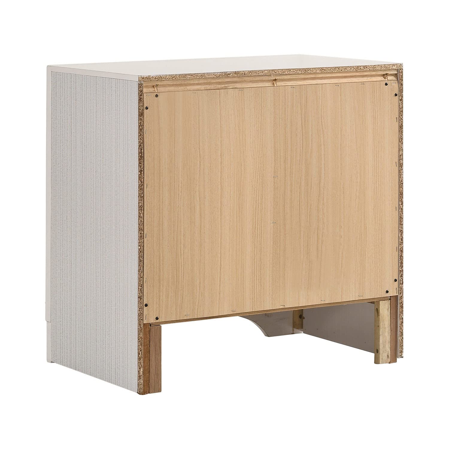 Simple Relax 2-Drawer White Wooden Nightstand - Modern Bedside Table for Bedroom, Living Room & Nursery - Perfect for Storage & Décor
