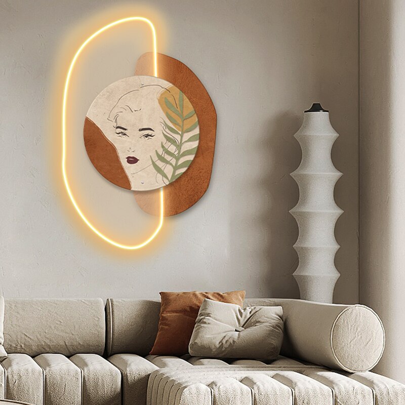 Abstract Luminous Wall Lights - Modern Art Decor for Living Room & Bedroom - Energy-Efficient LED Night Light for Home & Office Decoration