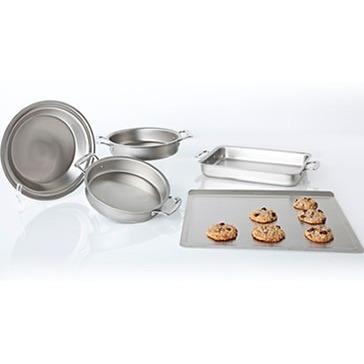 5-Piece Stainless Steel Bakeware Set - Nonstick Oven Safe Baking Pans for Cakes, Cookies, Bread & More - Perfect for Home Bakers & Professional Kitchens