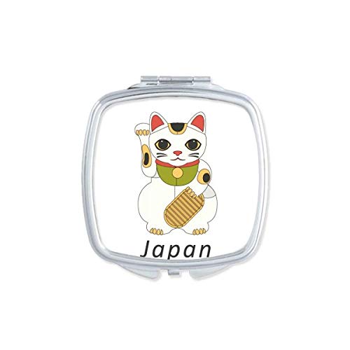 DIYthinker Japanese Lucky Cat Compact Mirror - Double Sided Portable Pocket Makeup Mirror with Cultural Design | Perfect for Travel, Purse & Gift Giving