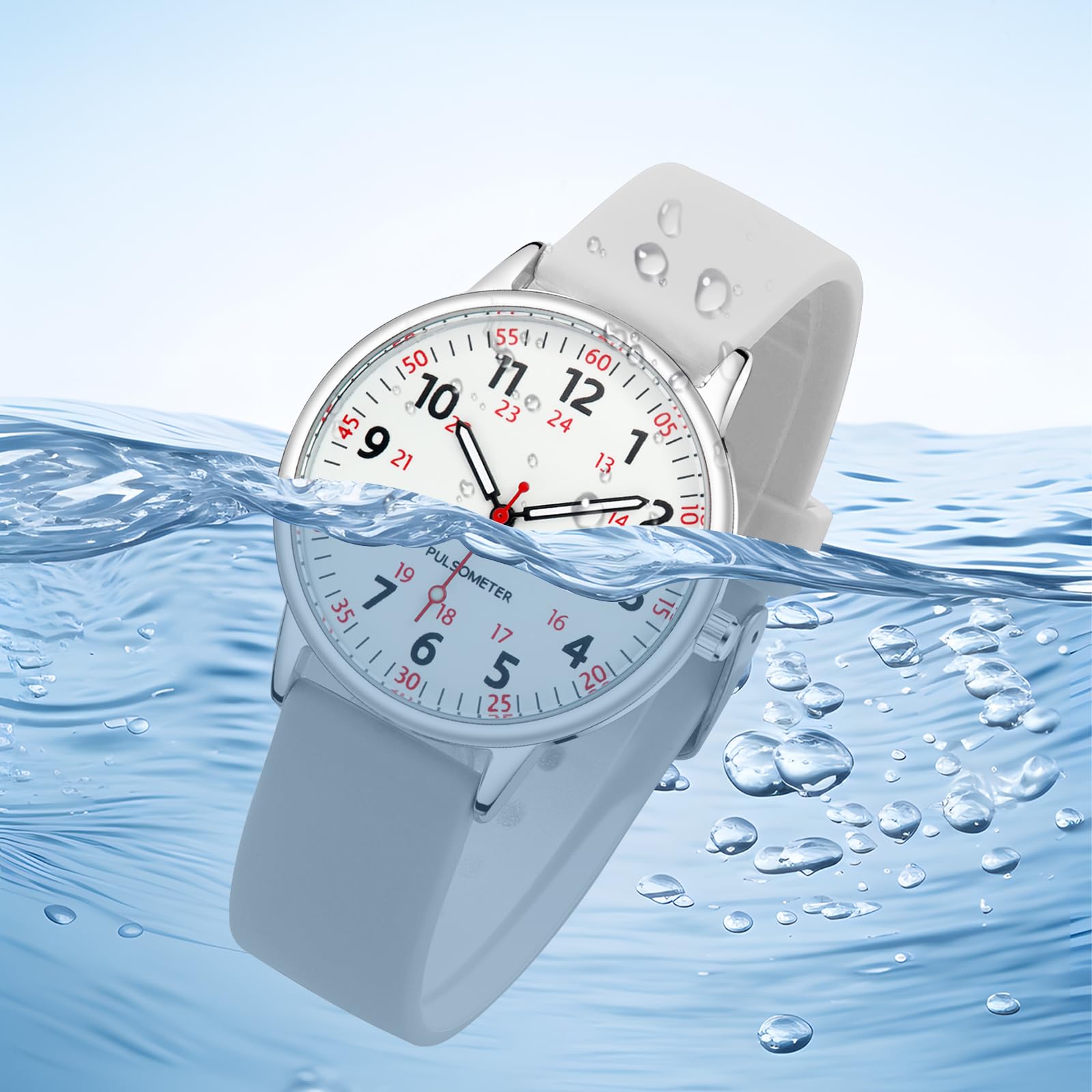Nurse Watch for Women - Easy Read Dial, Silicone Band, Water Resistant | Perfect for Medical Shifts & Daily Use