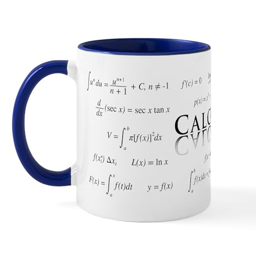 White/Navy Inside - Calculus Equations Mugs
