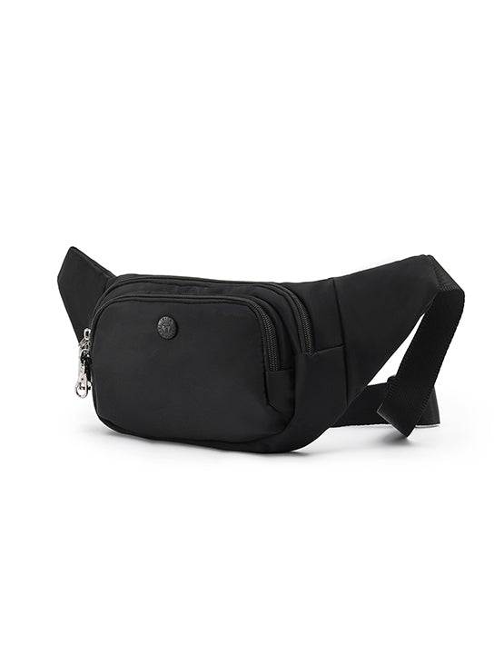Tosca TCA958 Anti-Theft Waist Bag - Secure & Stylish Crossbody Pack for Travel, Running & Outdoor Activities - Black