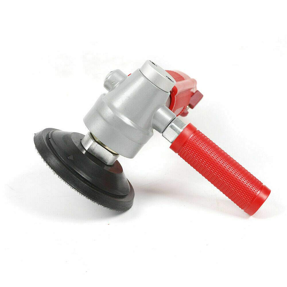 **4 Inch Pneumatic Air Wet Stone Polisher - M16 Thread Water Jet Sander for Granite, Marble & Concrete - Red BC-WS100 (Ideal for Countertops, Floors & DIY Stone Polishing Projects)**