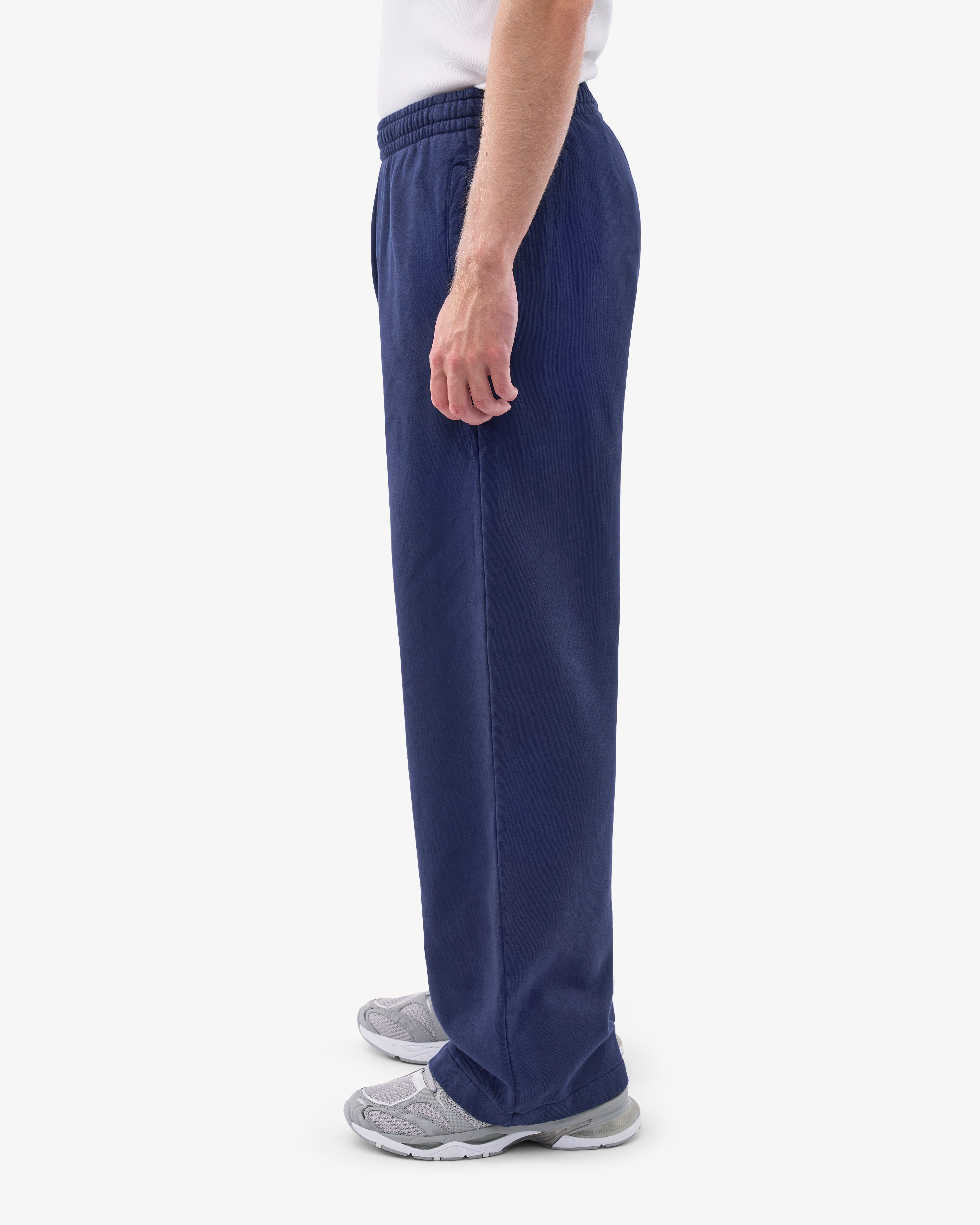 Organic Straight Leg Sweatpants for Women - Soft Cotton Joggers in Marine Blue | Lounge, Yoga & Casual Wear