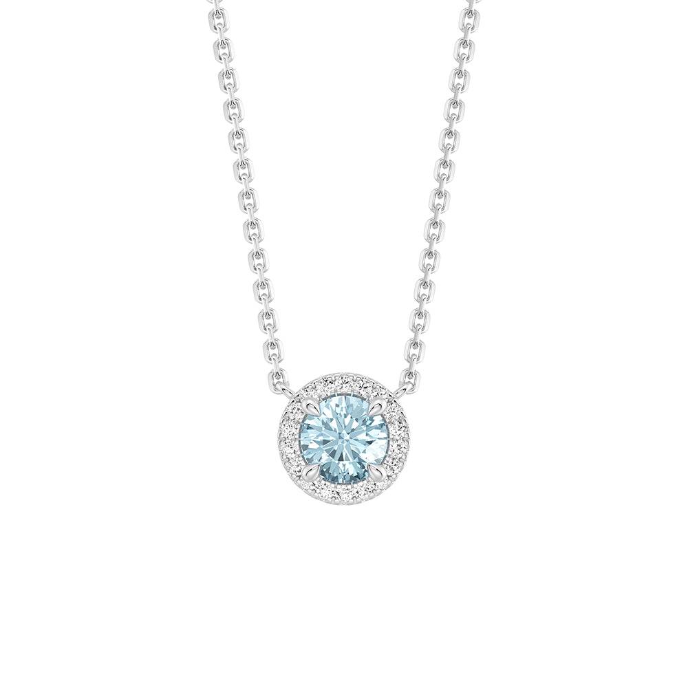 Eternal Halo Personalized Birthstone Necklace - Custom Name & Birth Month Jewelry Gift for Women, Mom, Wife | Perfect for Birthday, Anniversary, Mother's Day & Special Occasions