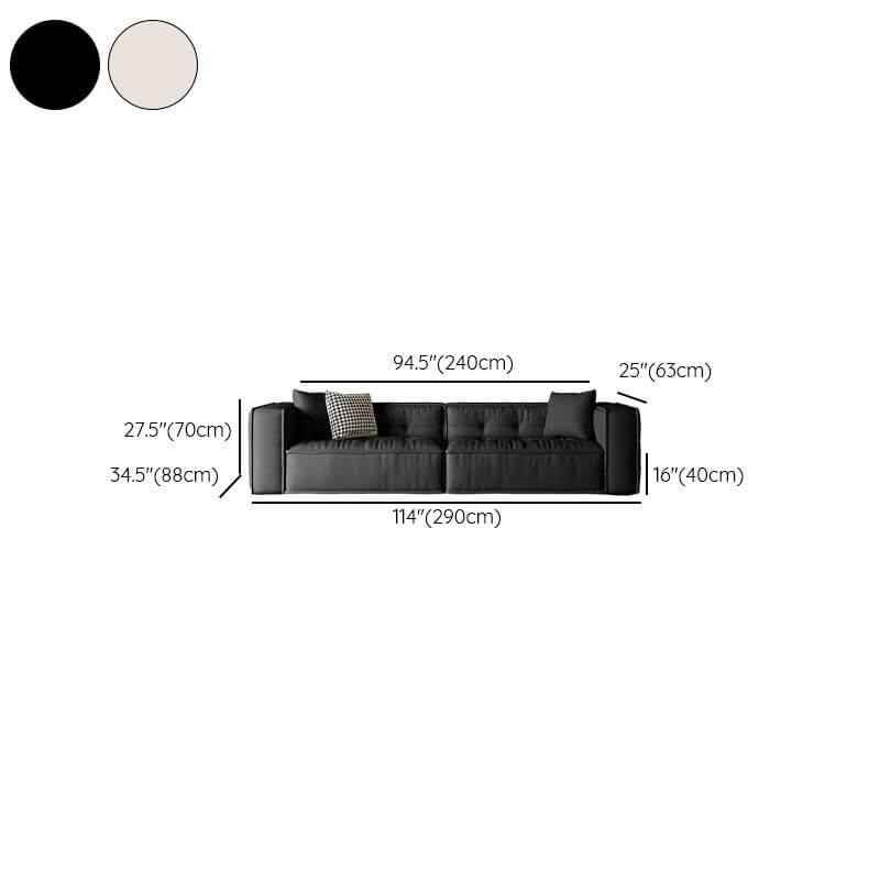 Stylish Minimalist Off-White Loveseat Sofa with 3 Decorative Throw Pillows - Perfect for Small Living Rooms, Apartments & Cozy Reading Nooks