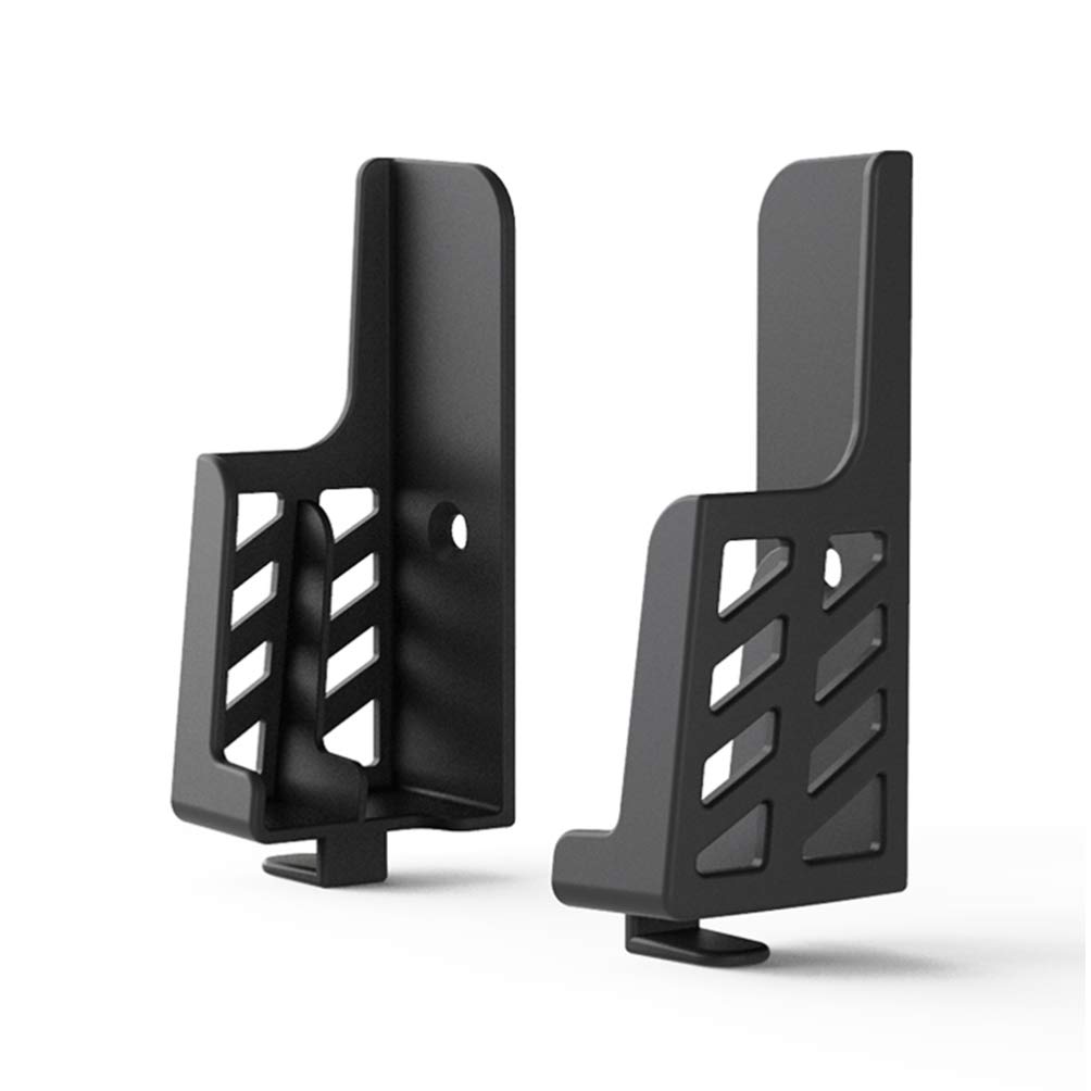 Wall Mount Phone Tablet Holder - Dual Slot Adjustable Stand for Smartphones & Tablets | Secure Hanging Storage Bracket | Perfect for Kitchen, Bedroom & Office (Black)