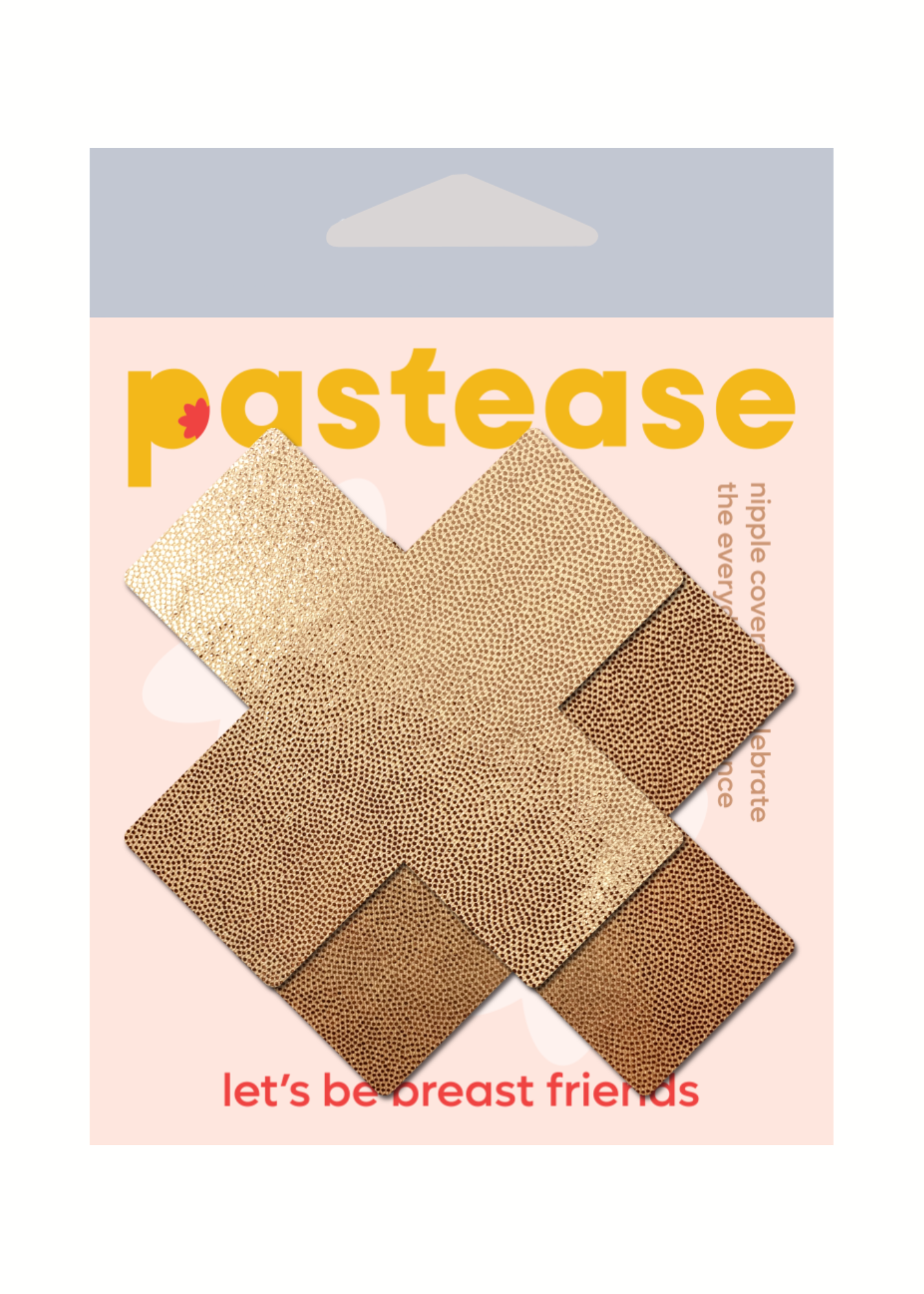 Rose Gold Cross Nipple Pasties - Self Adhesive Stickers for Women, Reusable Fashion Accessories for Bachelorette Party, Burlesque Show & Festival Outfits