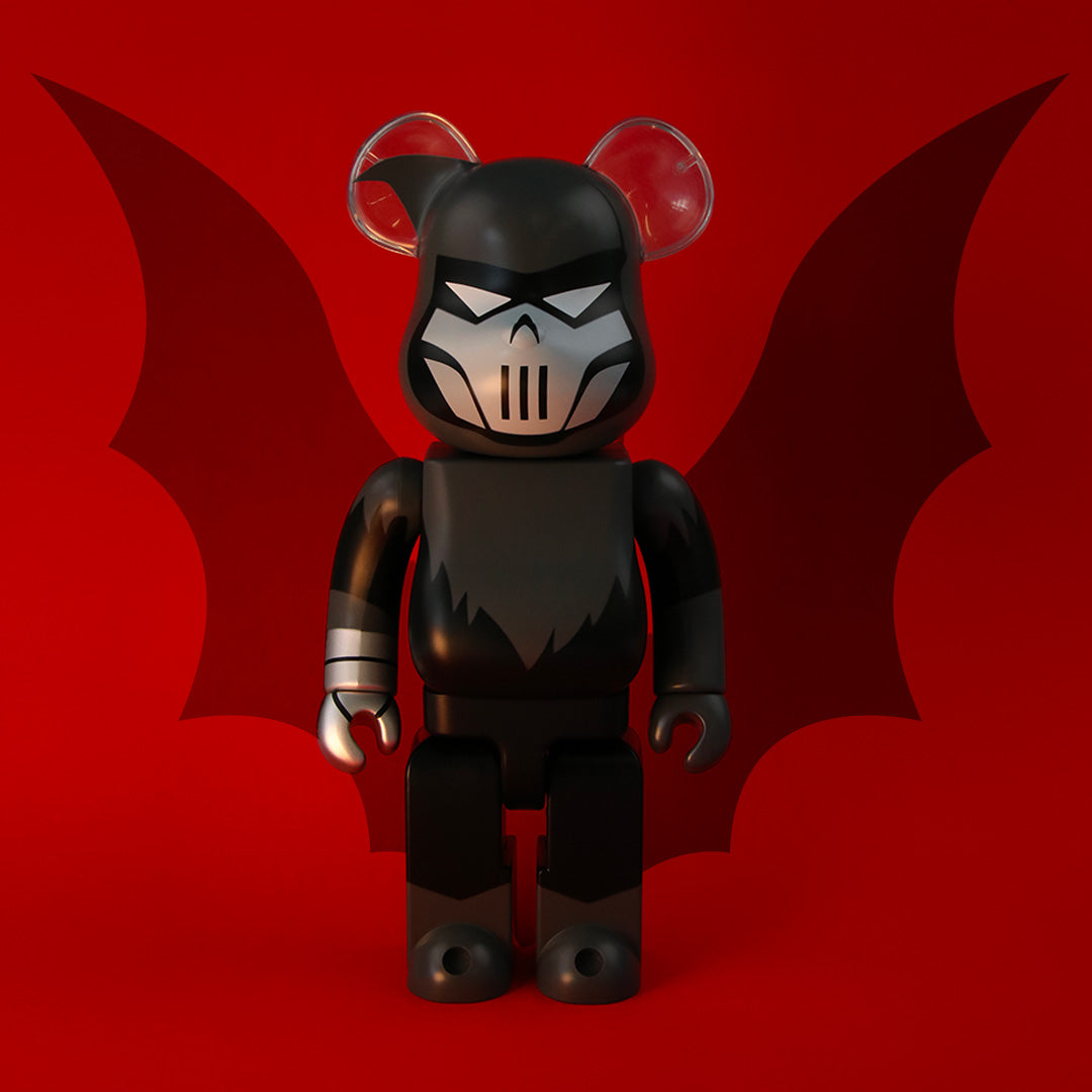 400% + 100% Bearbrick Phantasm Batman The Animated Series Collectible Figure - Limited Edition Vinyl Art Toy for DC Comics Fans, Home Decor & Display Collection
