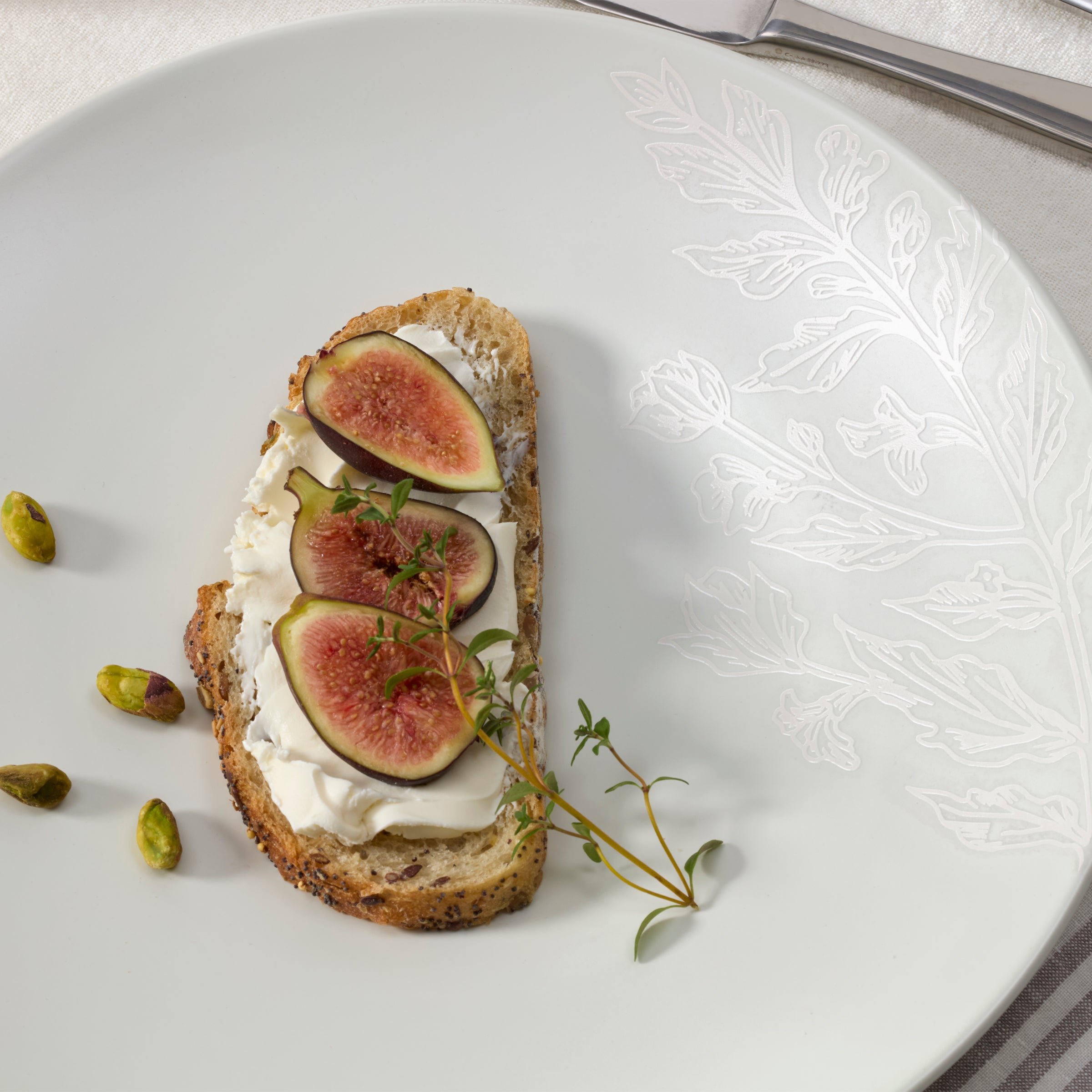 Roseto White 12-Piece Dinnerware Set - Porcelain Dinner Plates, Salad Plates & Bowls - Elegant Tableware for Everyday Dining & Entertaining