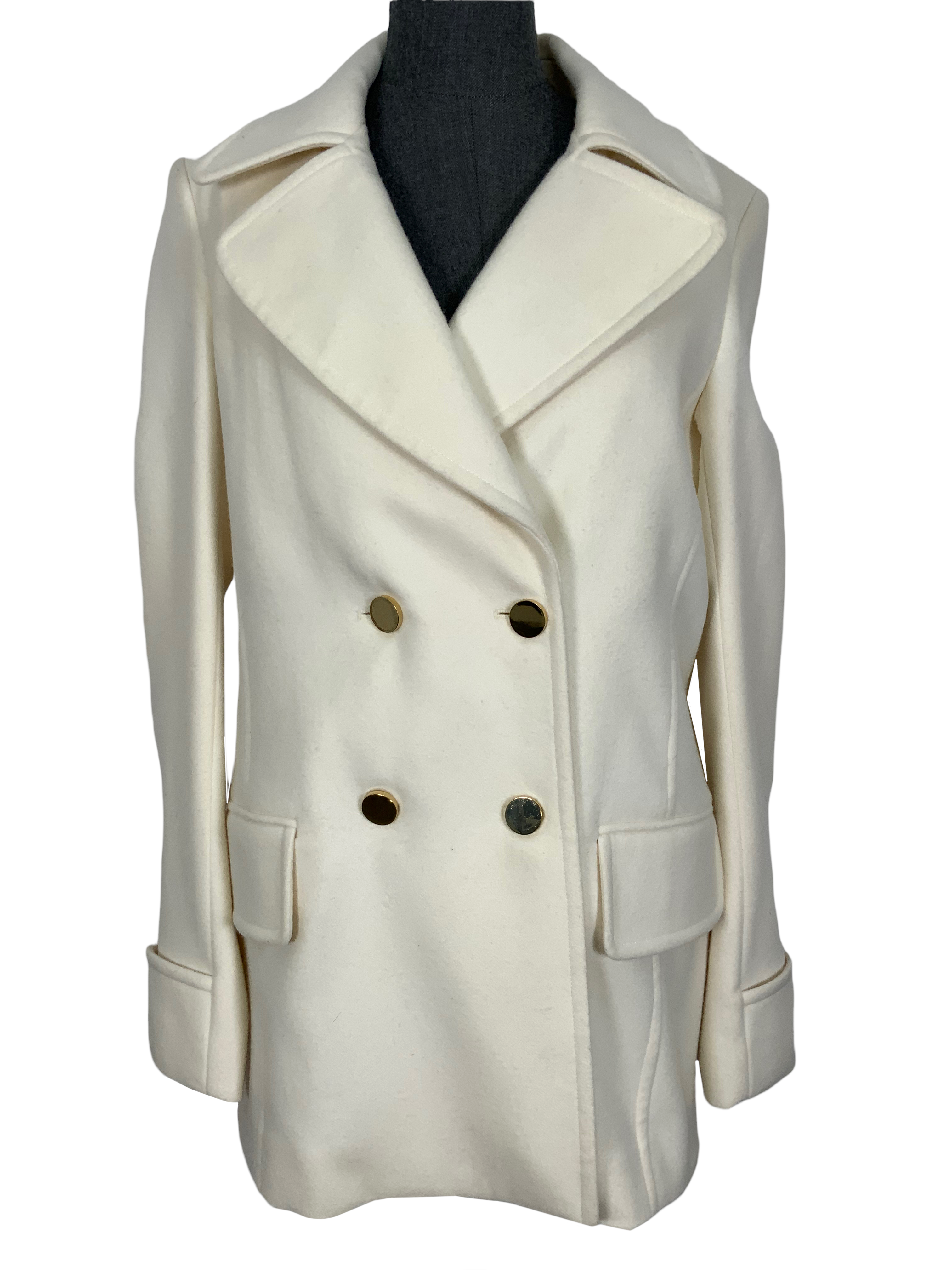 The Row Women's Wool Double Breasted Pea Coat - Size M - Classic Winter Coat for Office & Outdoor Fashion