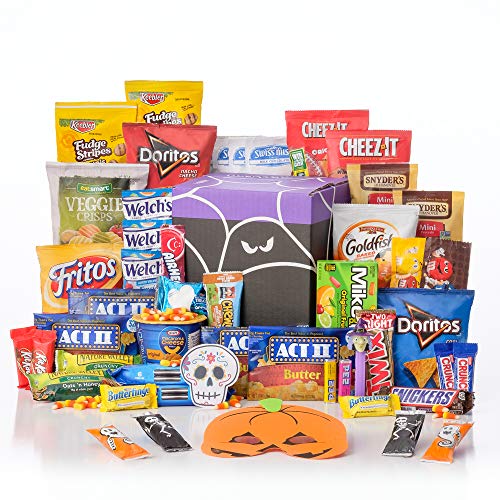 50 Spookiest Halloween Snacks Gift Box - Perfect Halloween Surprise Treats for Parties, Trick-or-Treating & Office Celebrations | by OCM