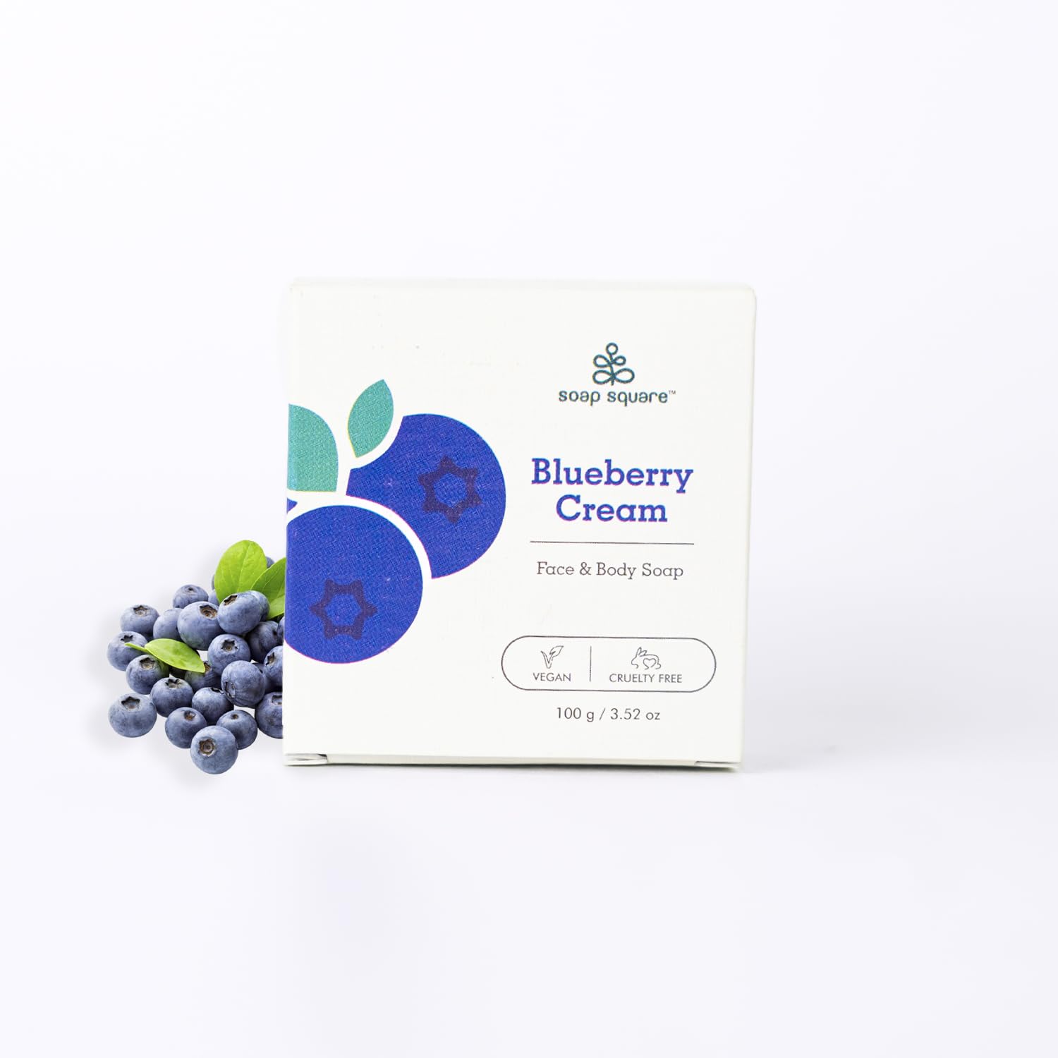 Blueberry Cream Soap Bar - SLS Free, Paraben Free, Vegan & Cruelty-Free Handmade Soap - Freshly Made in India (100g) | Perfect for Sensitive Skin, Daily Cleansing & Luxury Gift Sets