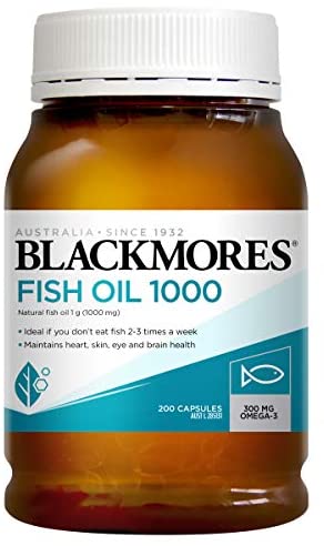 Blackmores Fish Oil 1000mg - Premium Omega-3 Supplement for Heart, Brain & Joint Health - Supports Cardiovascular Function & Cognitive Performance - Ideal for Daily Wellness & Active Lifestyle