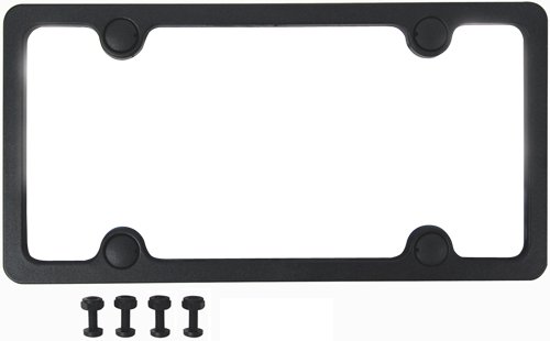 Custom 92502 Sport License Plate Frame with Fasteners - Black | Durable Car Accessory for Sports Cars & Motorcycles | Perfect for Auto Enthusiasts & Racing Events