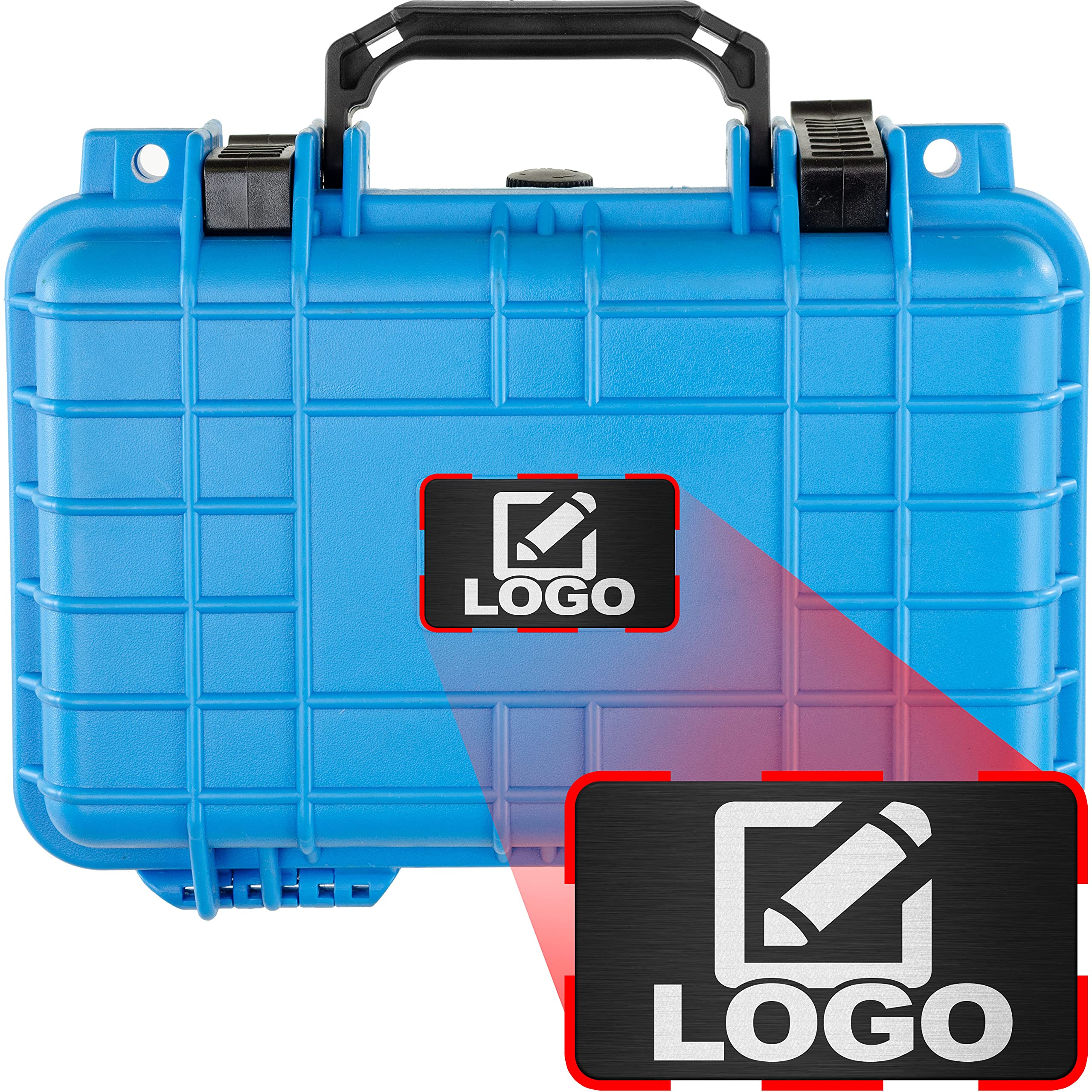 Eylar TSA Approved Hard Gun Case - Waterproof & Shockproof with Custom Logo Plate & Foam Insert (11.6
