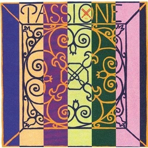 Pirastro Passione Solo Violin Strings Set - 4/4 Size, Mixed Gauge, Medium Tension with Ball End E String | Professional Violin Accessories for Solo Performances & Orchestral Playing