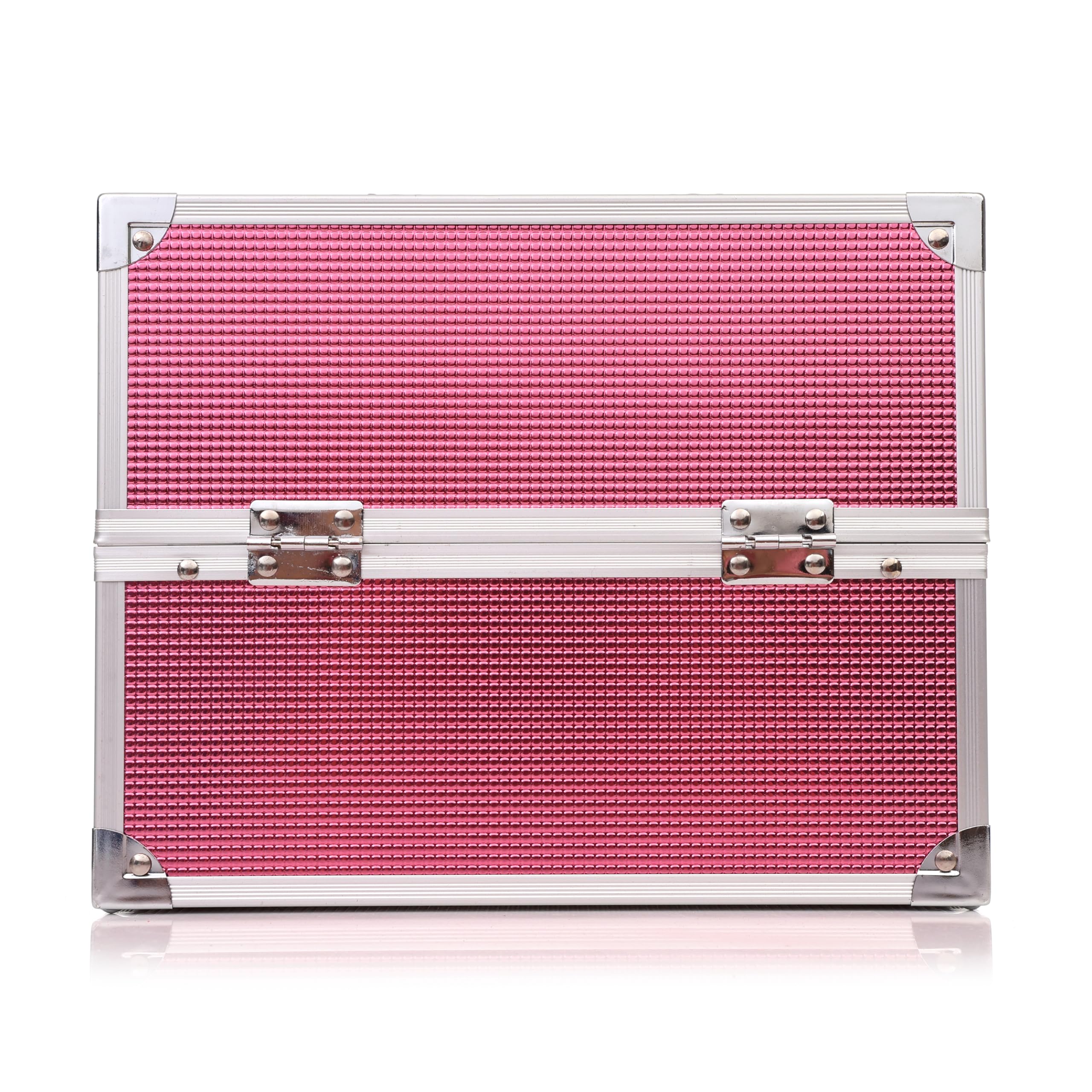 Elegant URGE Vanity Box for Women - Portable Clip-and-Go Makeup Organizer with Brush Storage | Travel Cosmetic Case & Artist Makeup Bag | Perfect for Home, Travel & Professional Use (Pink)