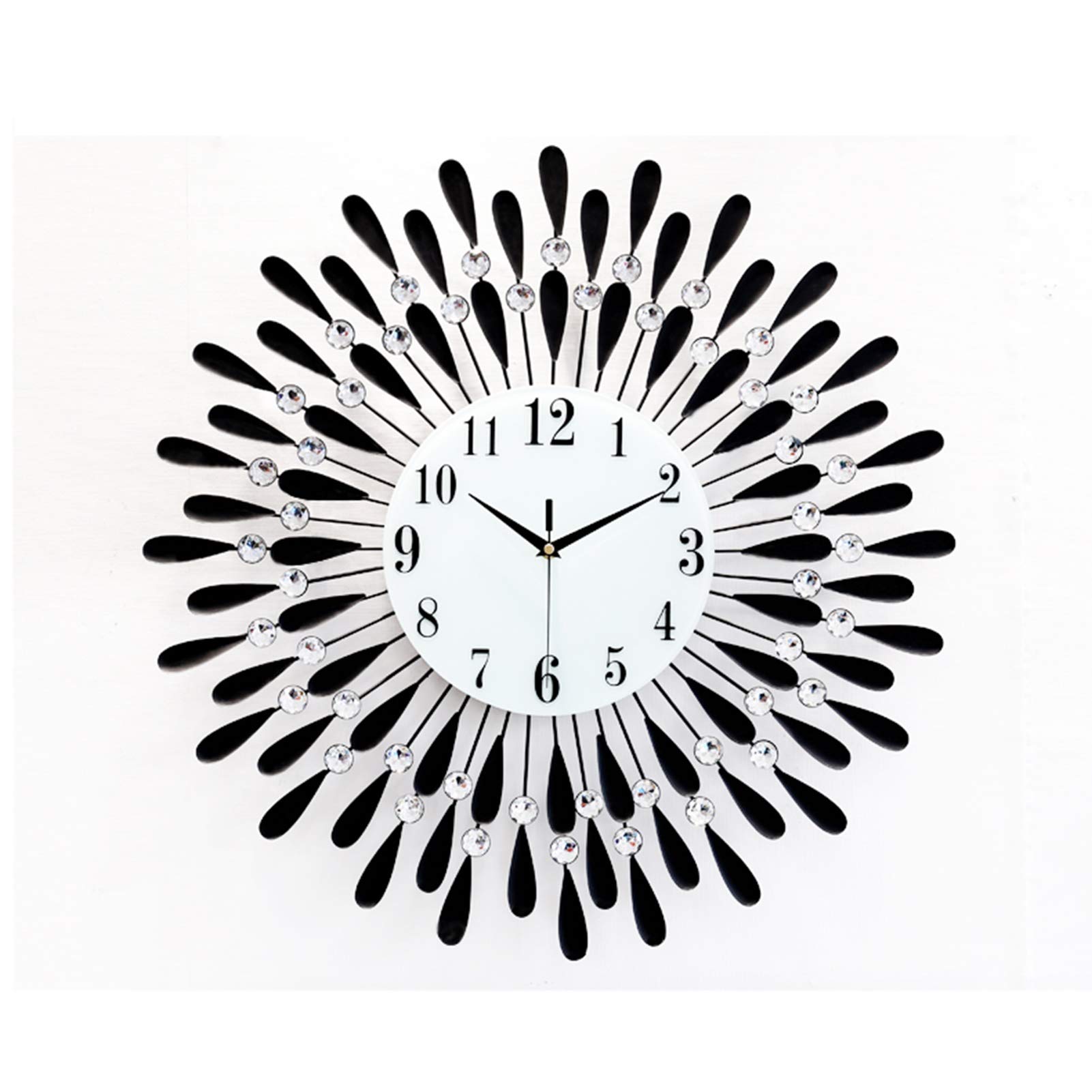 Large Silent Quartz Metal Wall Clock - 27.6 Inch Black Wushu Decor for Living Room | Modern Wall Art & Home Decoration | Perfect for Bedroom, Office & Dining Area