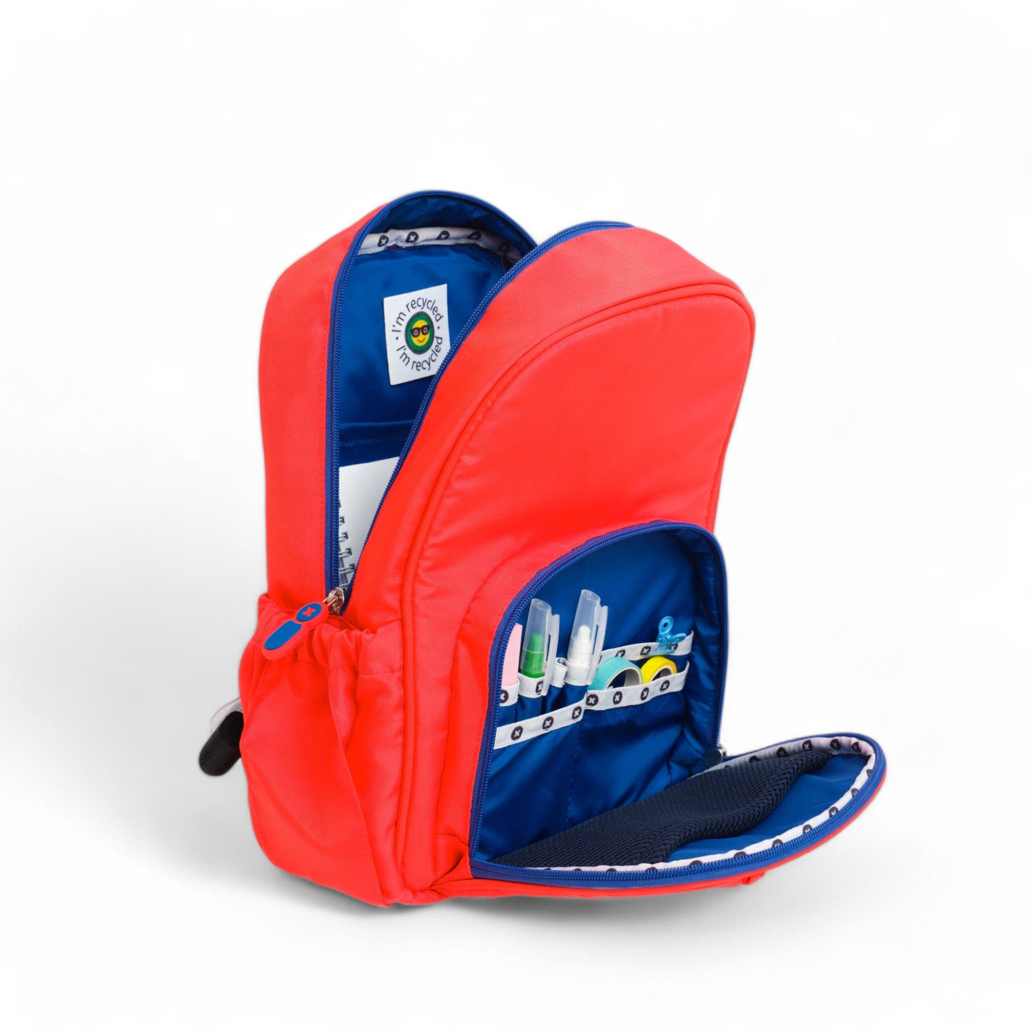 Moji Small Backpack - Lightweight & Durable Mini Backpack for Women & Teens, Fire Red - Perfect for School, Travel, Gym & Everyday Use