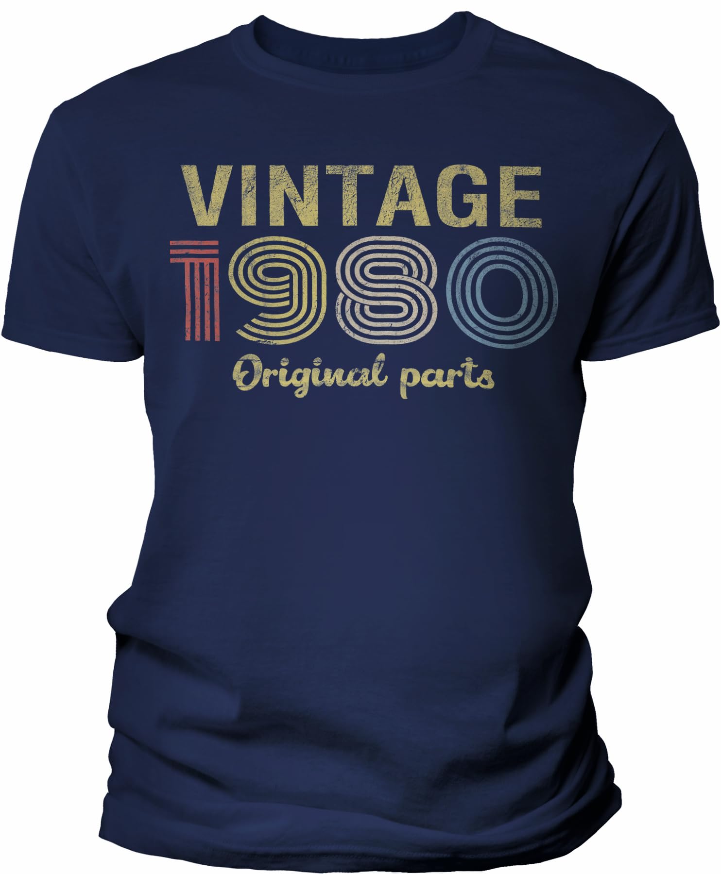 Vintage 1980 Retro 45th Birthday Gift for Men - Original Parts Themed T-Shirt - Perfect for 45th Birthday Party & Nostalgic Celebration