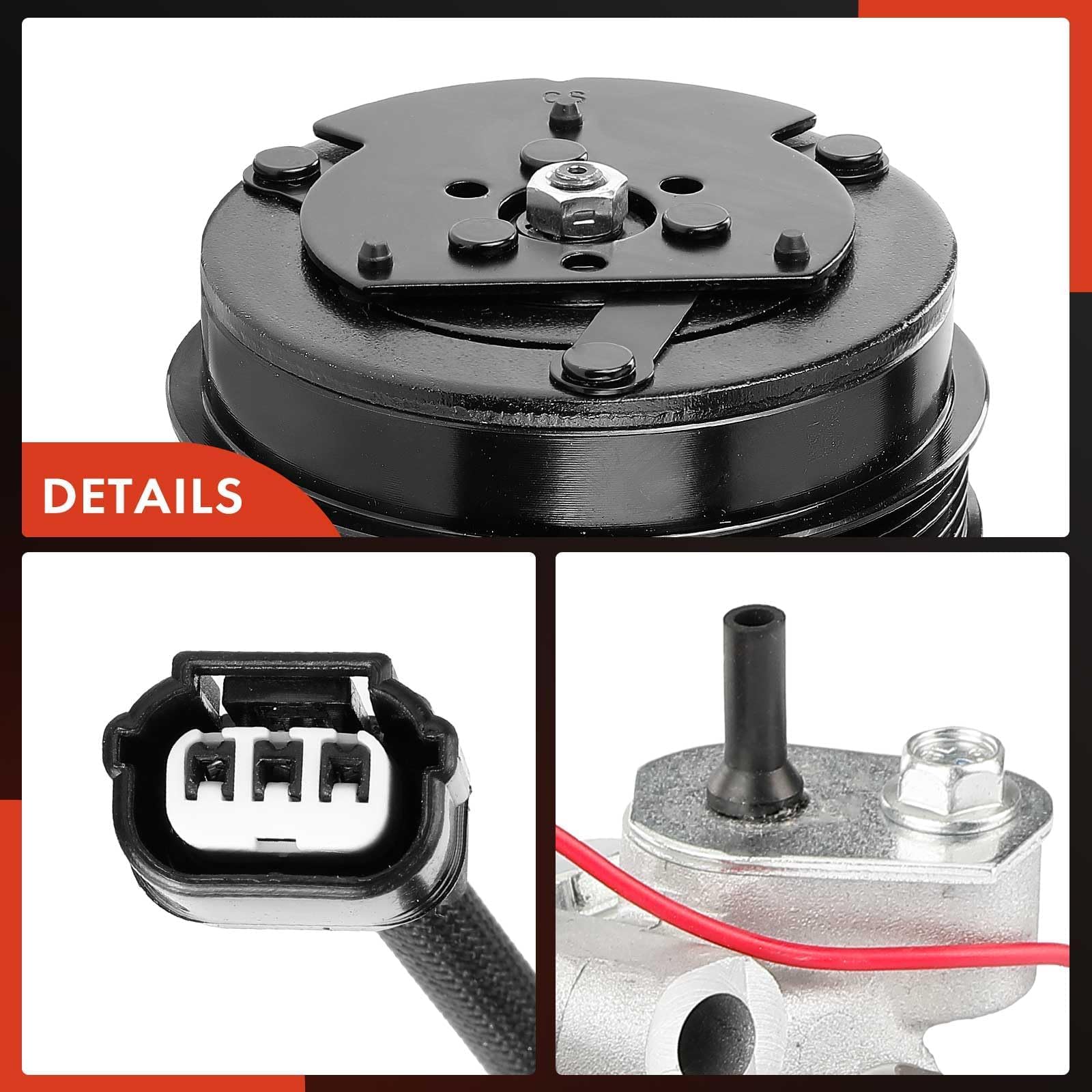 Premium AC Compressor with Clutch for 2009-2013 Honda Fit 1.5L - High Performance Replacement Part - Perfect for Summer Cooling & Long Road Trips