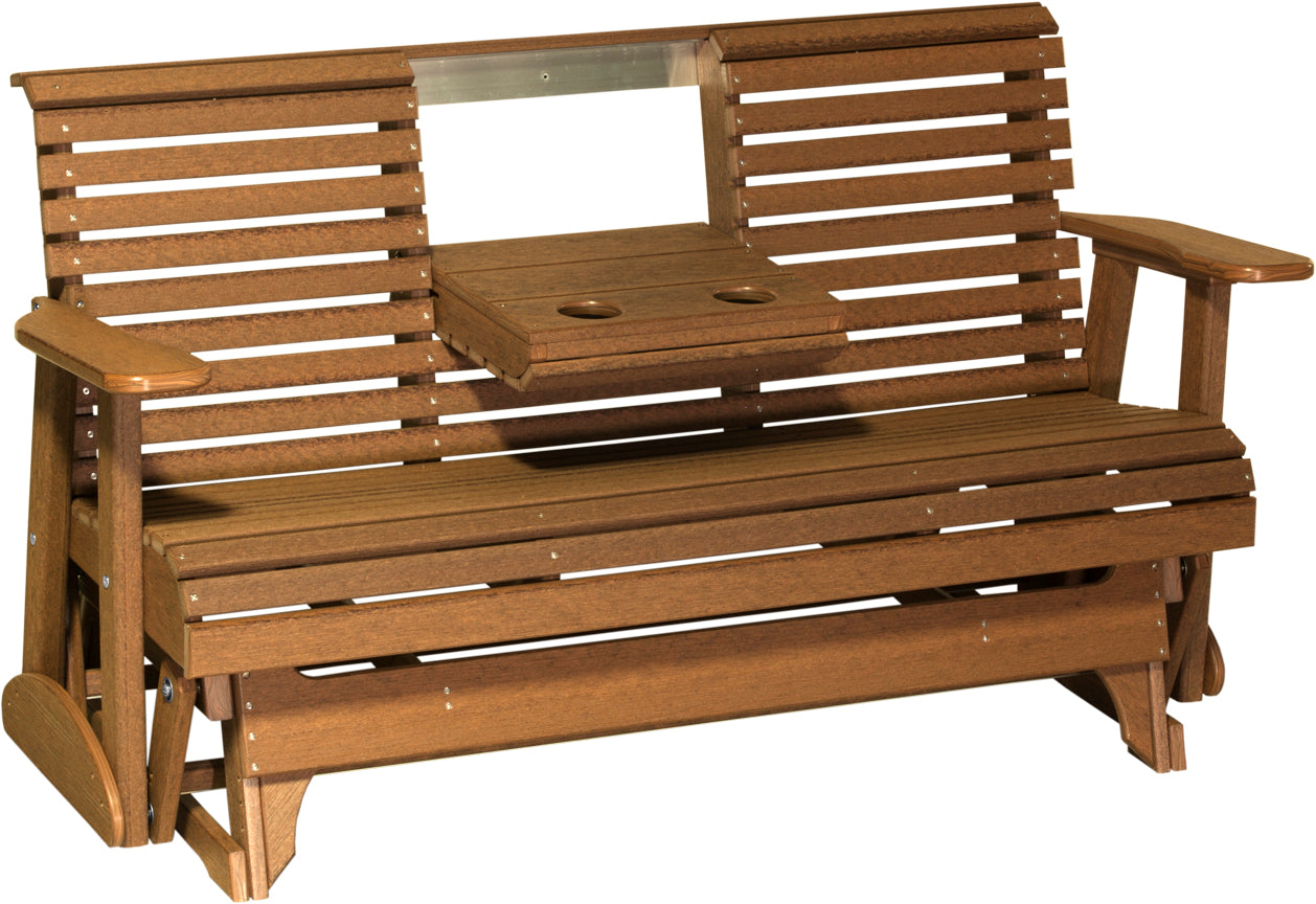 LuxCraft 5-Foot Plain Glider Rocking Chair - Comfortable Patio, Porch & Nursery Glider for Relaxing Outdoors or Indoors