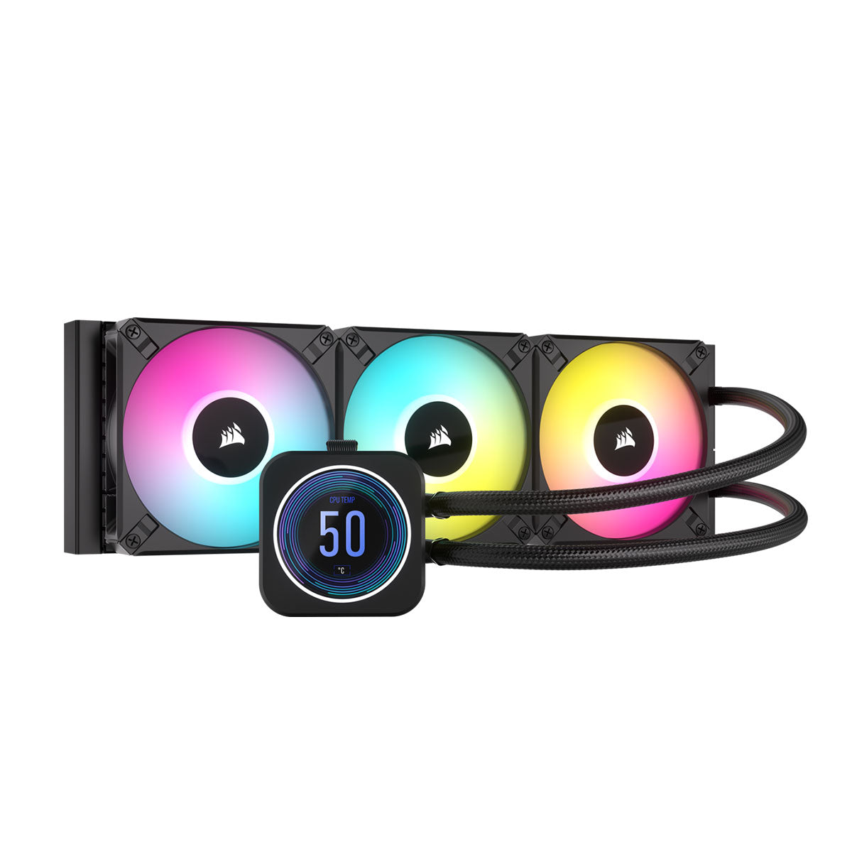 Corsair iCUE H150i ELITE LCD XT 360mm RGB Liquid CPU Cooler - Premium AIO Water Cooling for Gaming PCs & High-Performance Workstations