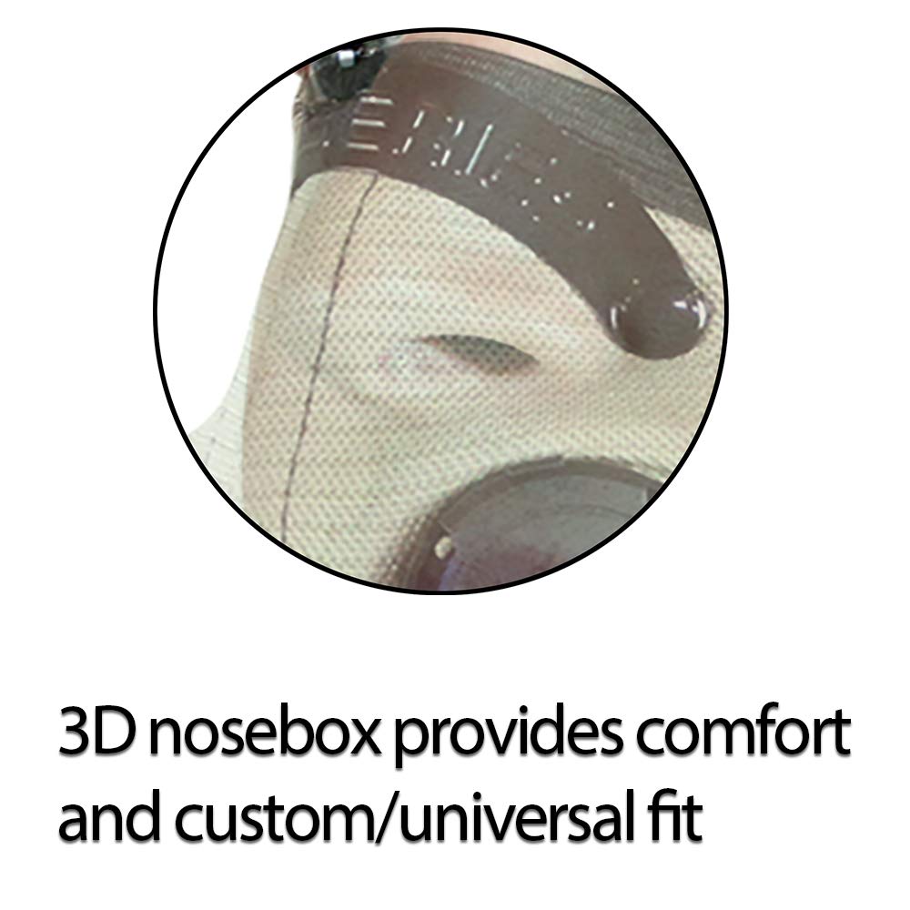 Camo Bandana Style Dust Mask with Adjustable Suspension Straps & 3D Nose Clip - Breathable Face Covering for Outdoor Activities, Cycling, Hiking & Work (20