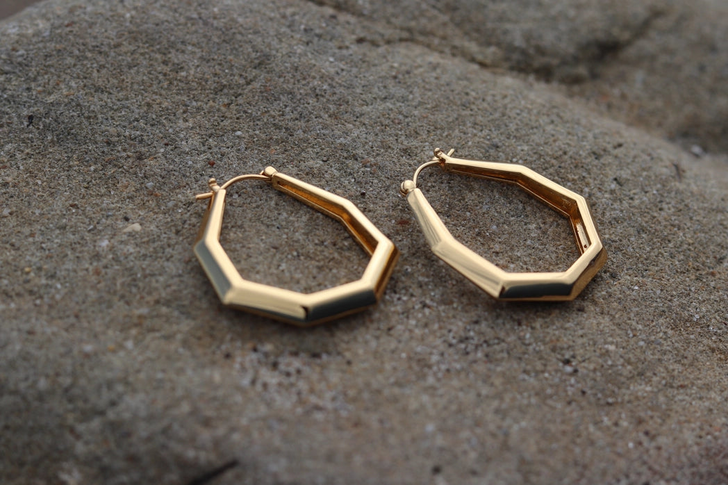 Octagon Hoops - 8-Sided Metal Jump Rings for Jewelry Making, DIY Crafts, and Keychains | Perfect for Earrings, Bracelets, and Necklace Designs