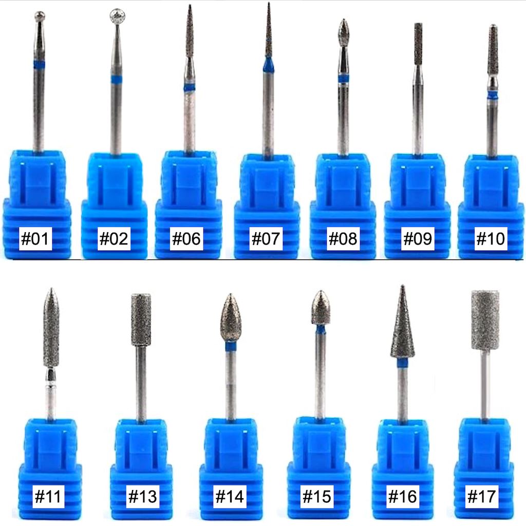Professional Diamond Nail Drill Bit Set for Acrylic & Gel Nails - Coarse & Fine Grits - Perfect for Manicure, Pedicure & Nail Art - Salon & Home Use