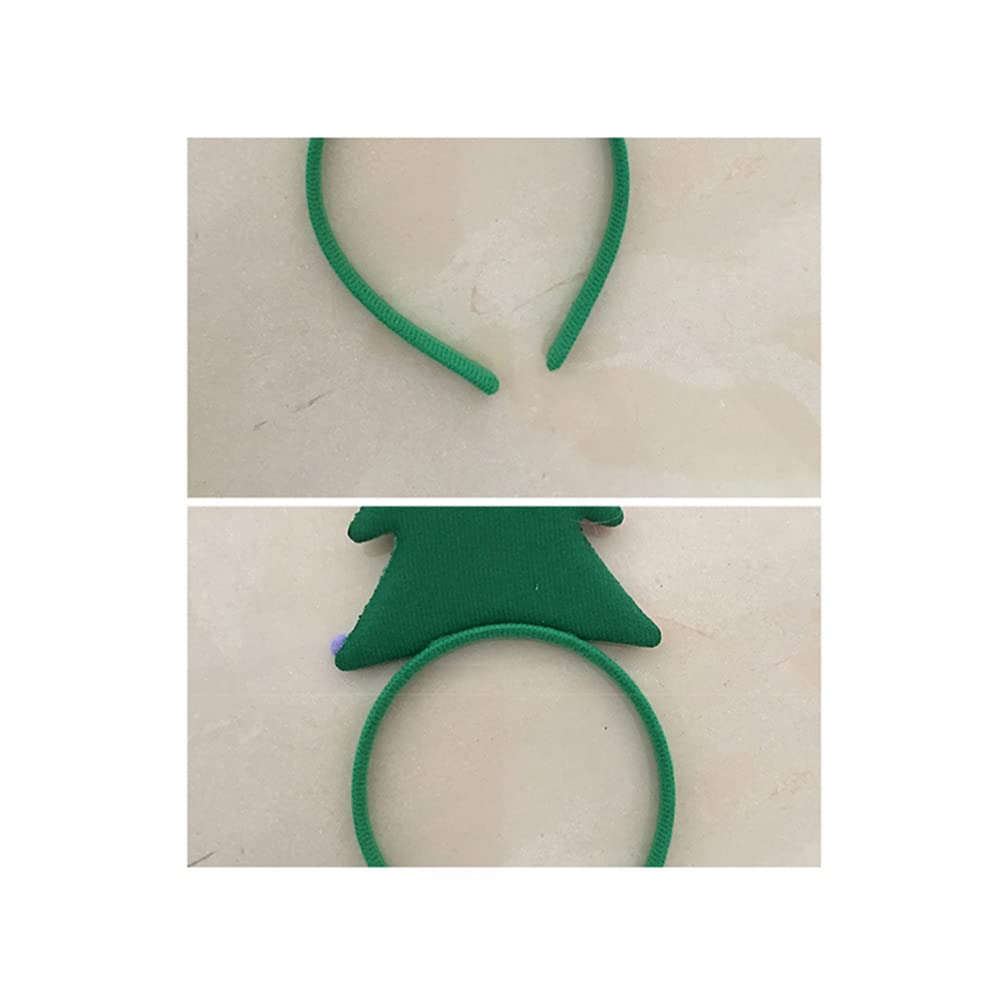 Veemoon Christmas Headbands for Women - Festive Xmas Tree Tiara Hair Hoop Headband in Green, Holiday Fashion Hair Accessories for Parties, Photos & Gifts