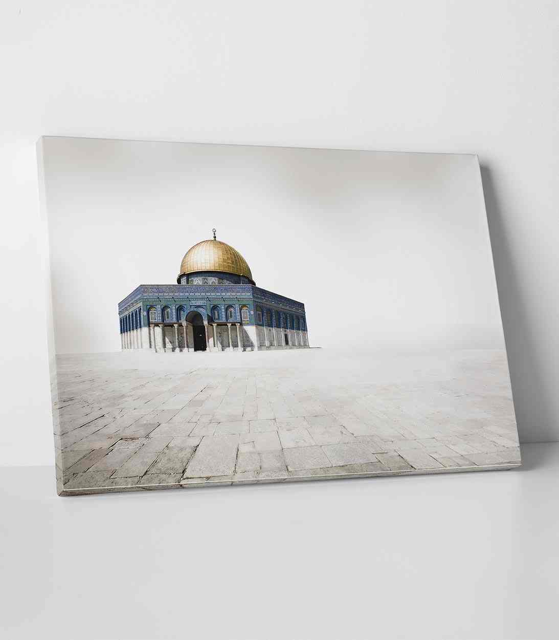 Masjid Al Aqsa Islamic Wall Art - Premium Mosque Canvas Print for Home & Office Decor - Perfect for Muslim Prayer Rooms, Living Rooms & Gifts