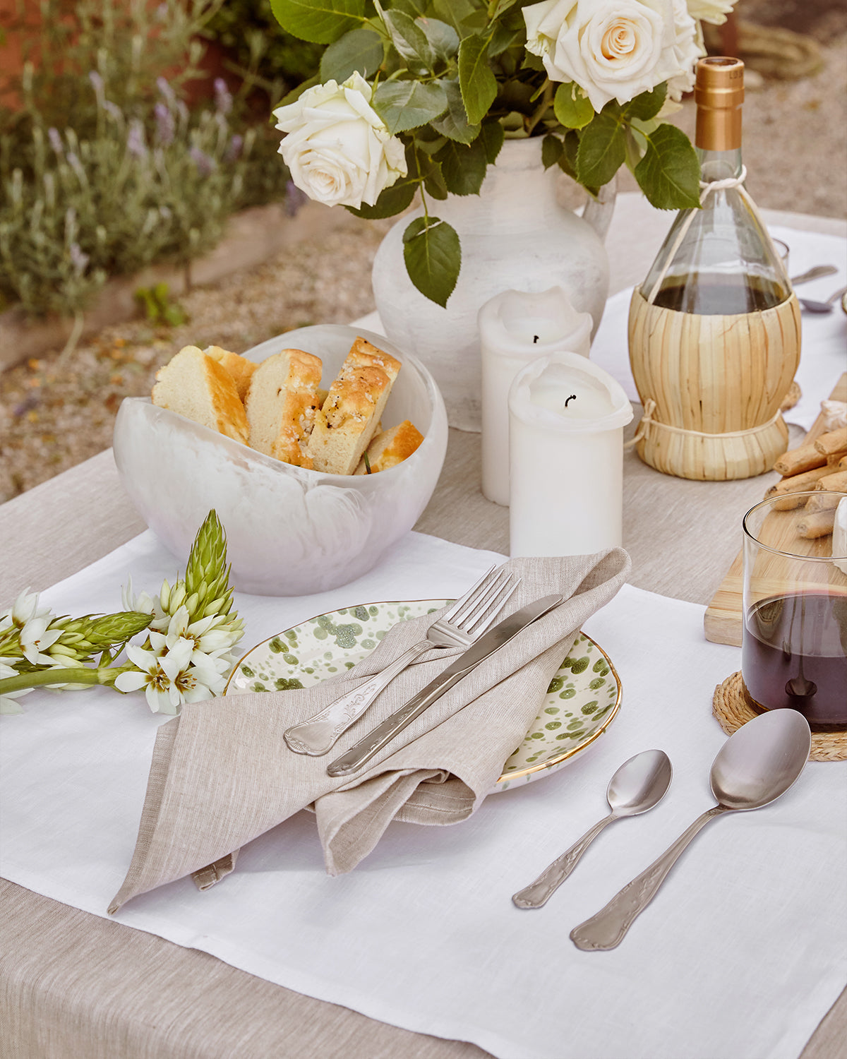 Premium White 100% French Flax Linen Placemats Set of 4 - Eco-Friendly Table Decor for Dining Room, Kitchen & Special Occasions