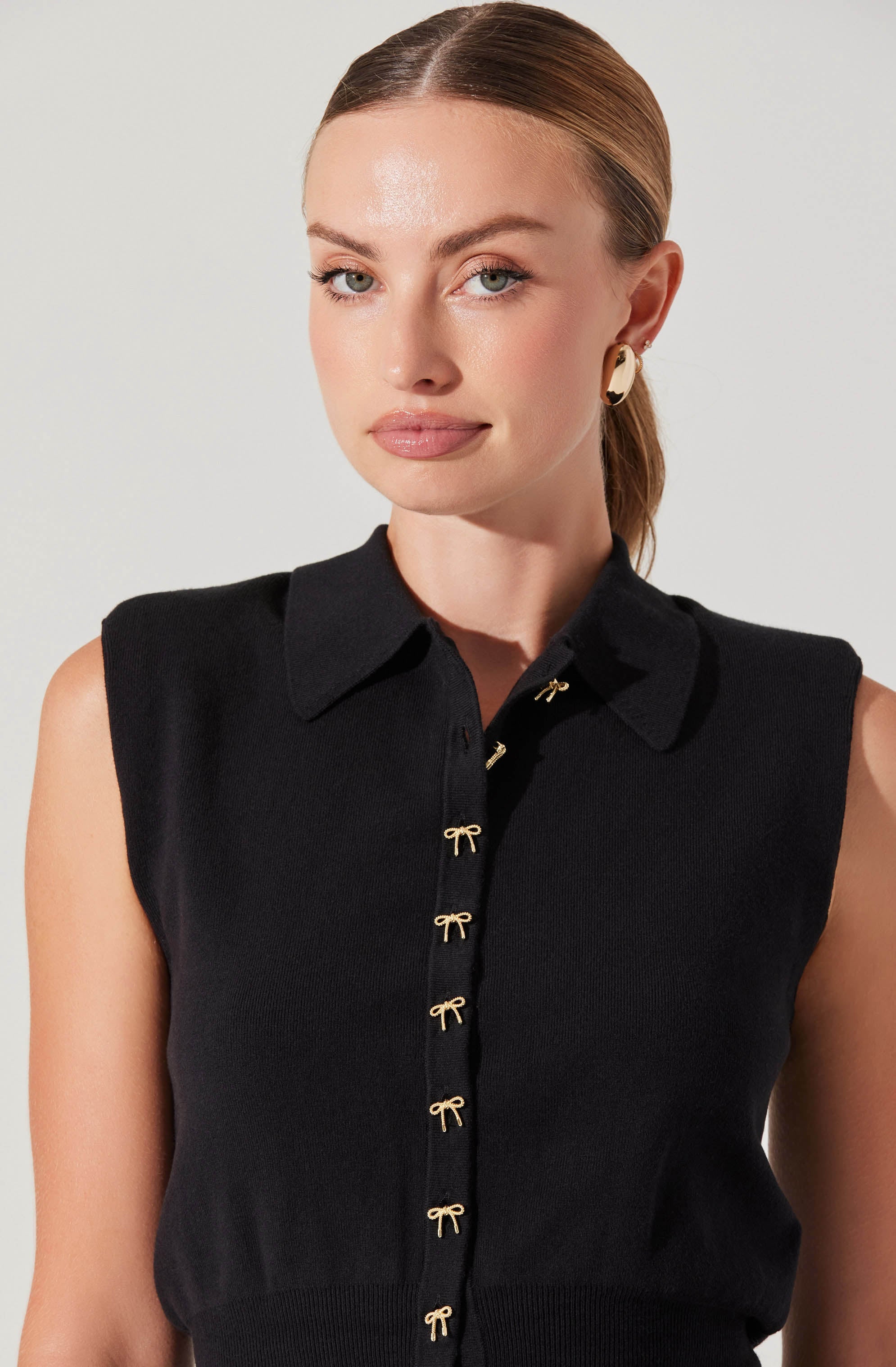 Kori Bow Embellished Sweater Top for Women | Elegant Knit Pullover with Bow Detail | Perfect for Office, Date Night & Holiday Outfits