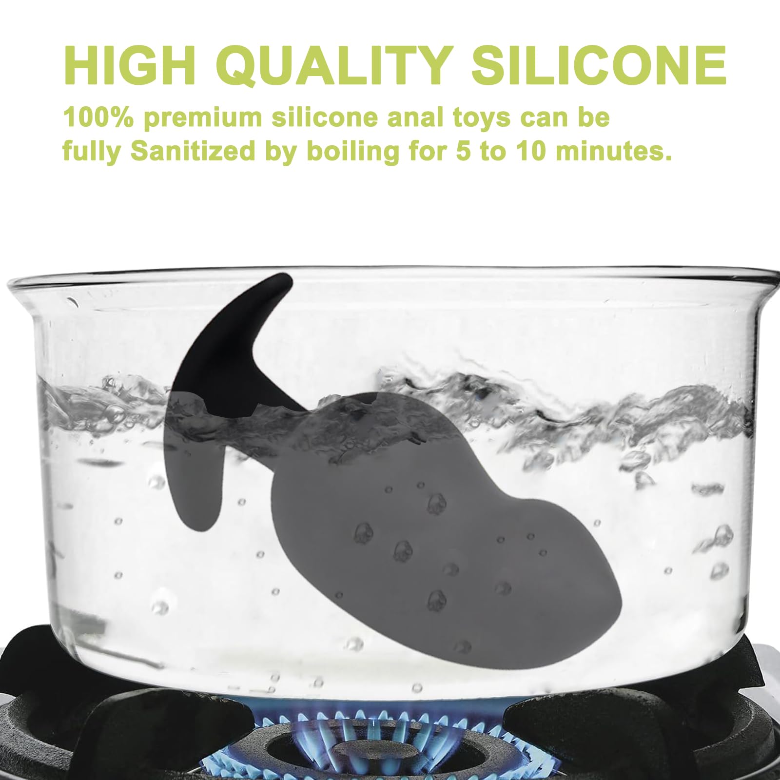 Premium Silicone Anal Plugs Set - Comfortable Butt Plugs for Anal Training & Prostate Stimulation, Curved Base & Slender Waist Design for Long-Term Wear - Perfect for Couples Play, BDSM & Solo Pleasure
