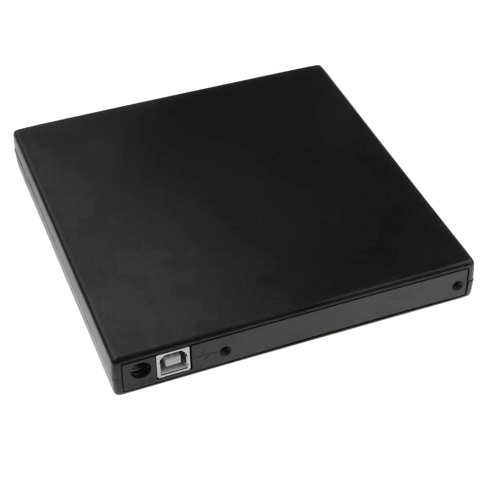 Knadgbft 12.7mm USB 2.0 External DVD Enclosure - SATA to SATA DVD/CD-ROM Drive Case for Laptop & Desktop PC | Portable Optical Disk Storage Solution for Home Office & Travel