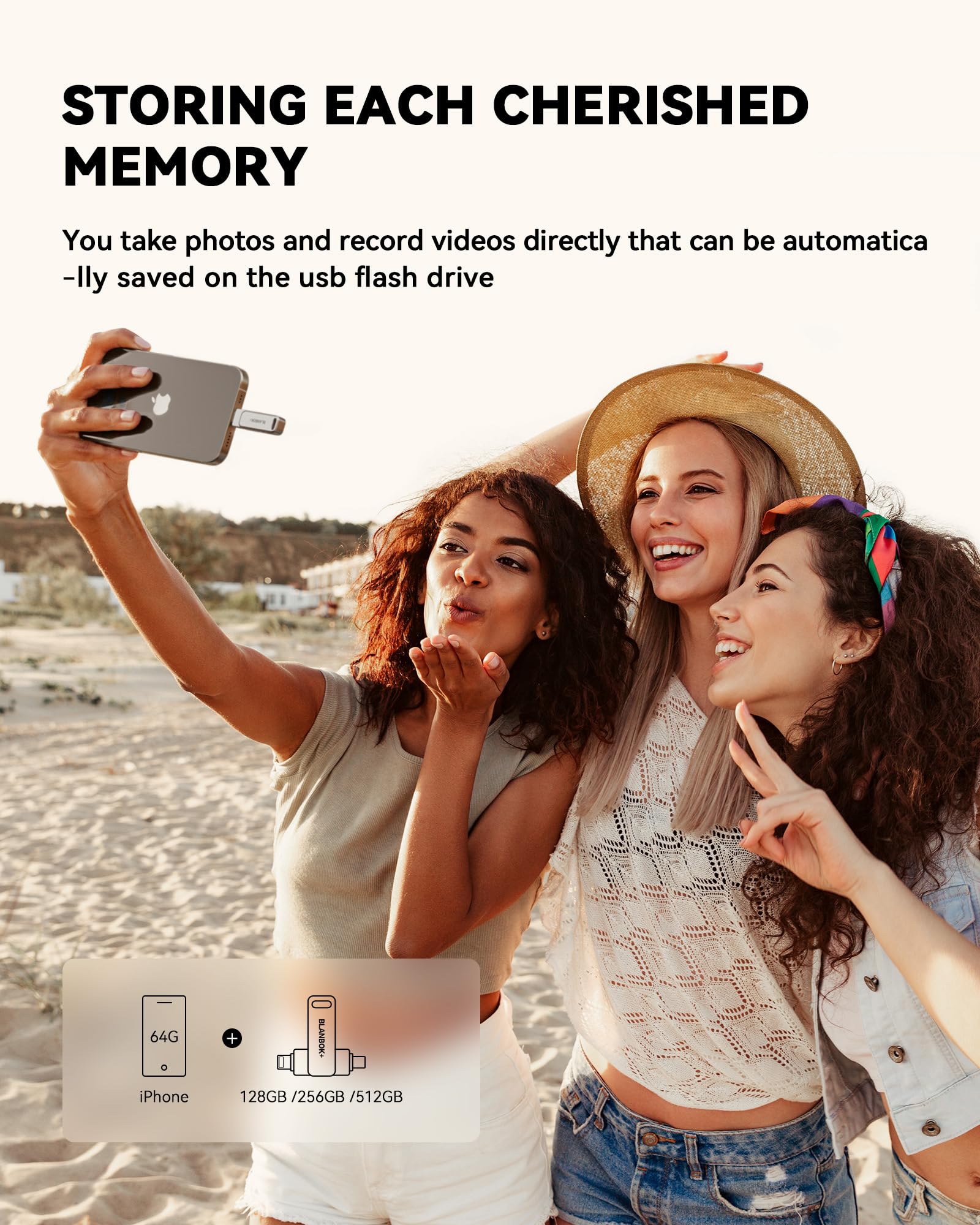 BLANBOK+ MFi Certified 512GB USB Flash Drive for iPhone - High-Speed USB C Memory Stick with Dual Connectors - Photo Storage & File Transfer for iPhone, iPad, Android, PC - Perfect for Travel, Work & Backup Solutions