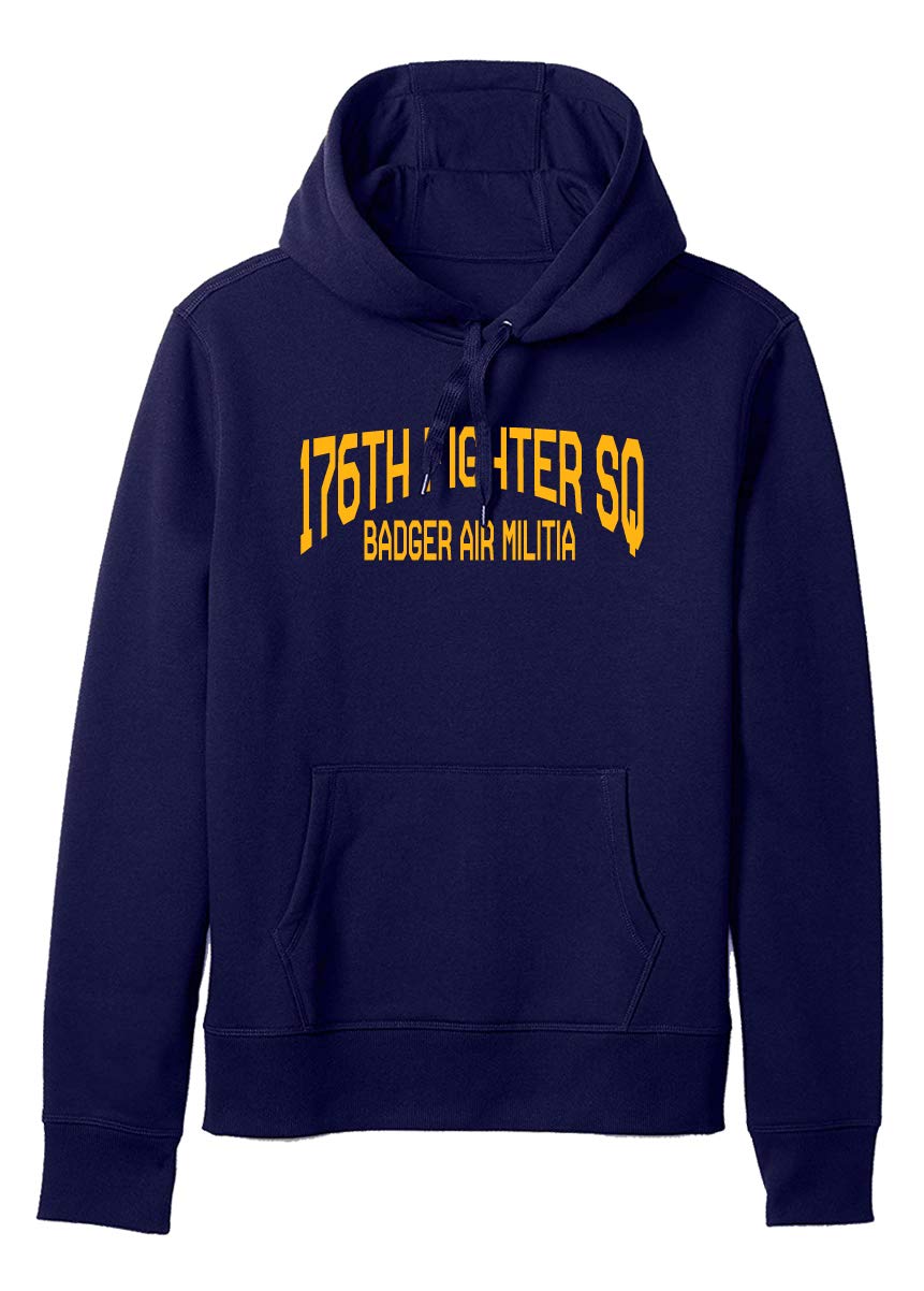 USAF 176th Fighter Squadron Badger Air Militia Pullover Hoodie - Military Apparel for Men & Women | Perfect for Veterans, Air Force Enthusiasts & Casual Wear