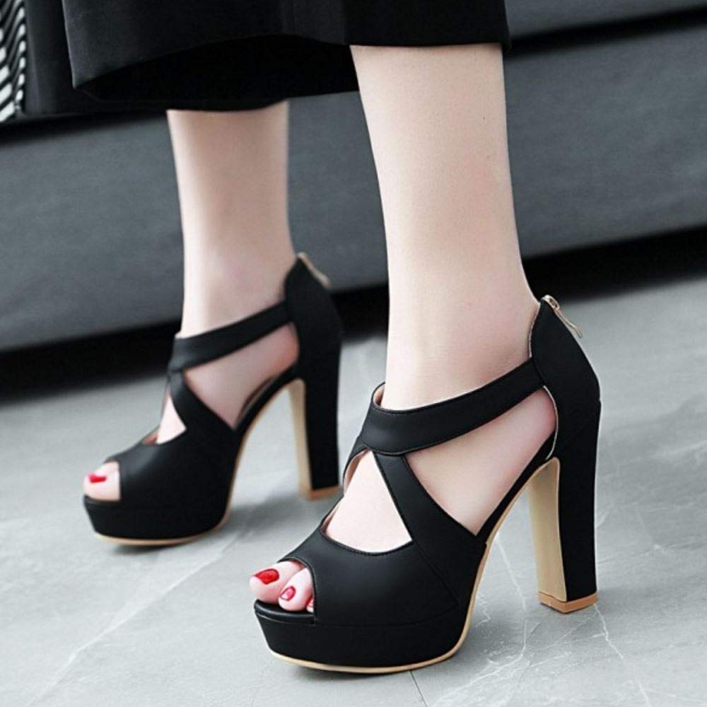 Gracemee Women's Fashion Summer Block Heel Platform Sandals - Comfortable & Stylish for Outdoor, Beach, and Party Wear