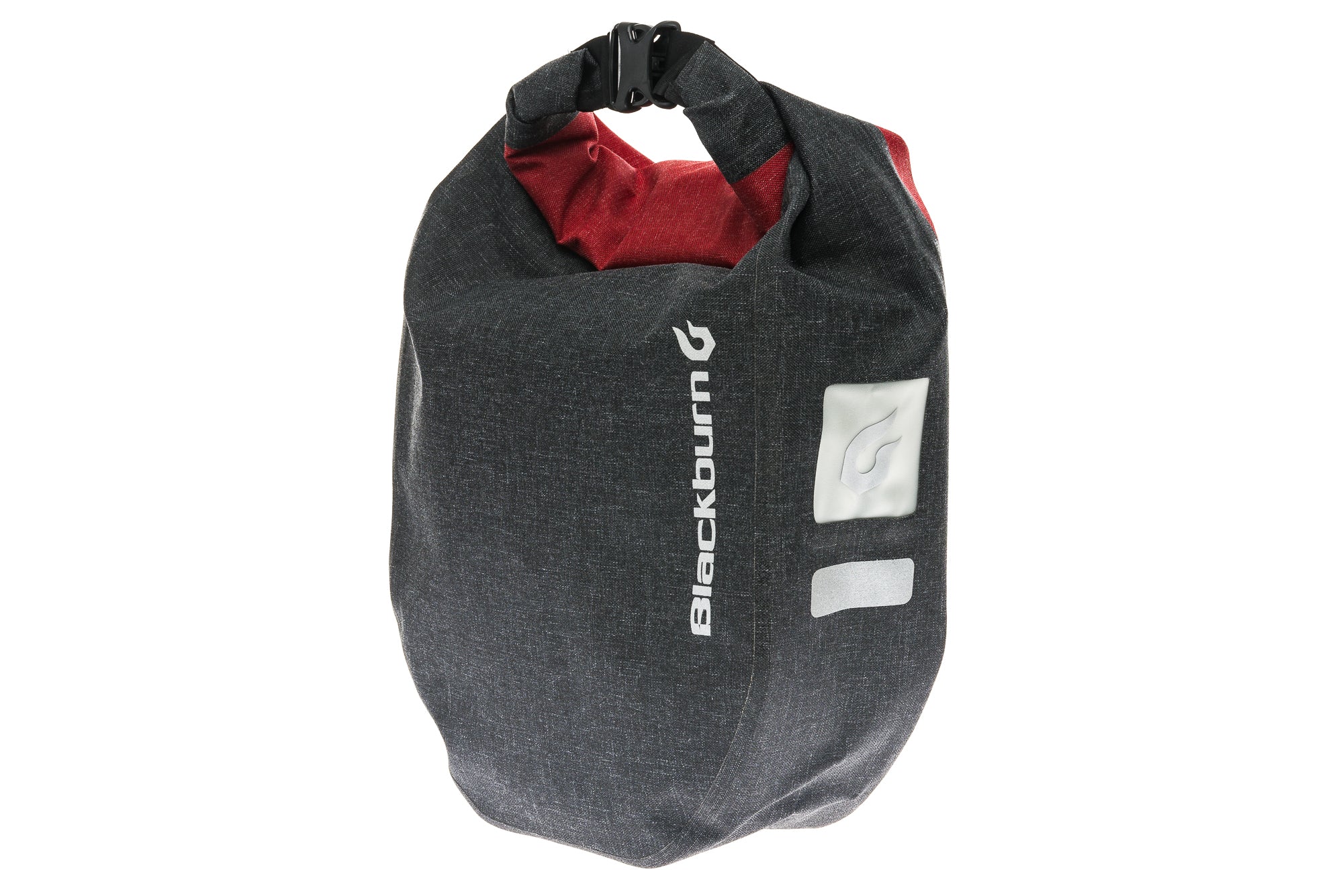 Blackburn Barrier City Waterproof Bike Pannier Bag - Charcoal/Red - Commuter & Urban Cycling Accessories for Rainy Weather & Daily Essentials Storage