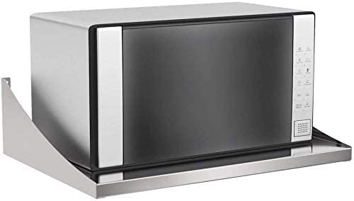 Stainless Steel Kitchen Wall Shelf for Microwave Oven - Countertop & Cabinet Organizer Rack for Spices, Toaster & More | Durable Indian Home Decor | Perfect for Small Kitchens & Space Saving