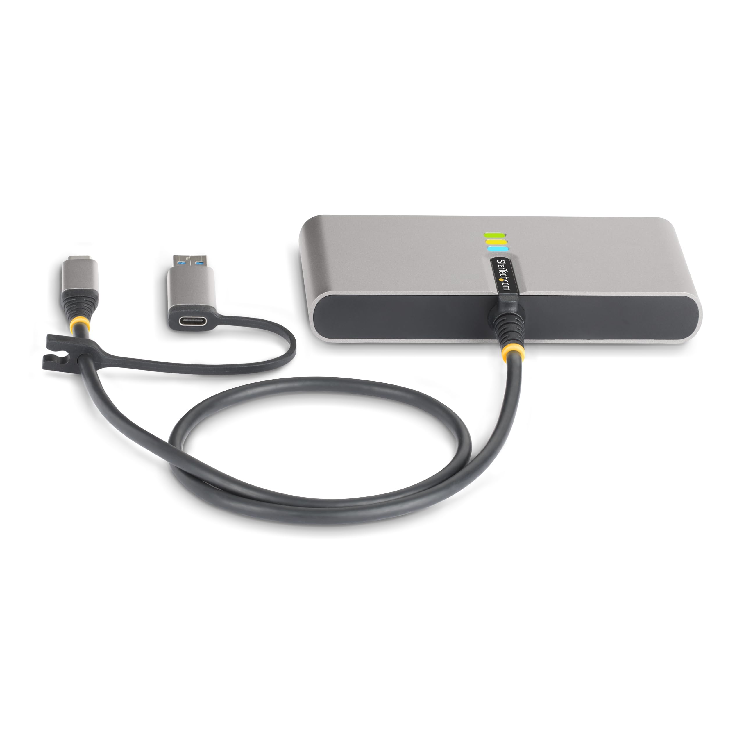 StarTech.com 2-Port USB-C Hub with Gigabit Ethernet & RS232 Serial Adapter | USB-C to USB-A Dongle | 100W Power Delivery | 2x USB-A 5Gbps Ports | Ideal for Laptops, Tablets & Workstations