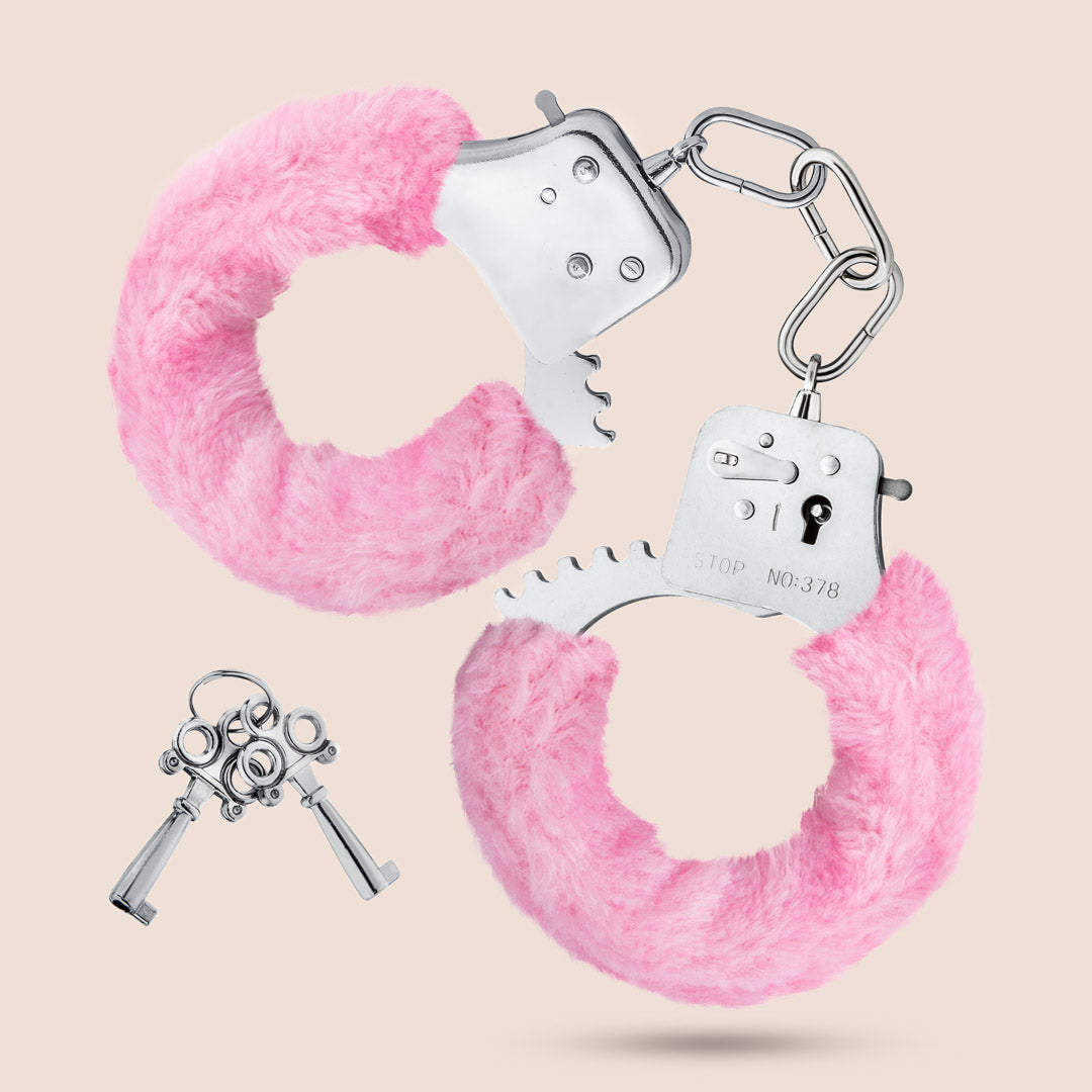 Fluffy Handcuffs for Couples - Soft & Comfortable Fuzzy Cuffs for Role Play, BDSM, and Romantic Fun - Temptasia Cuffs