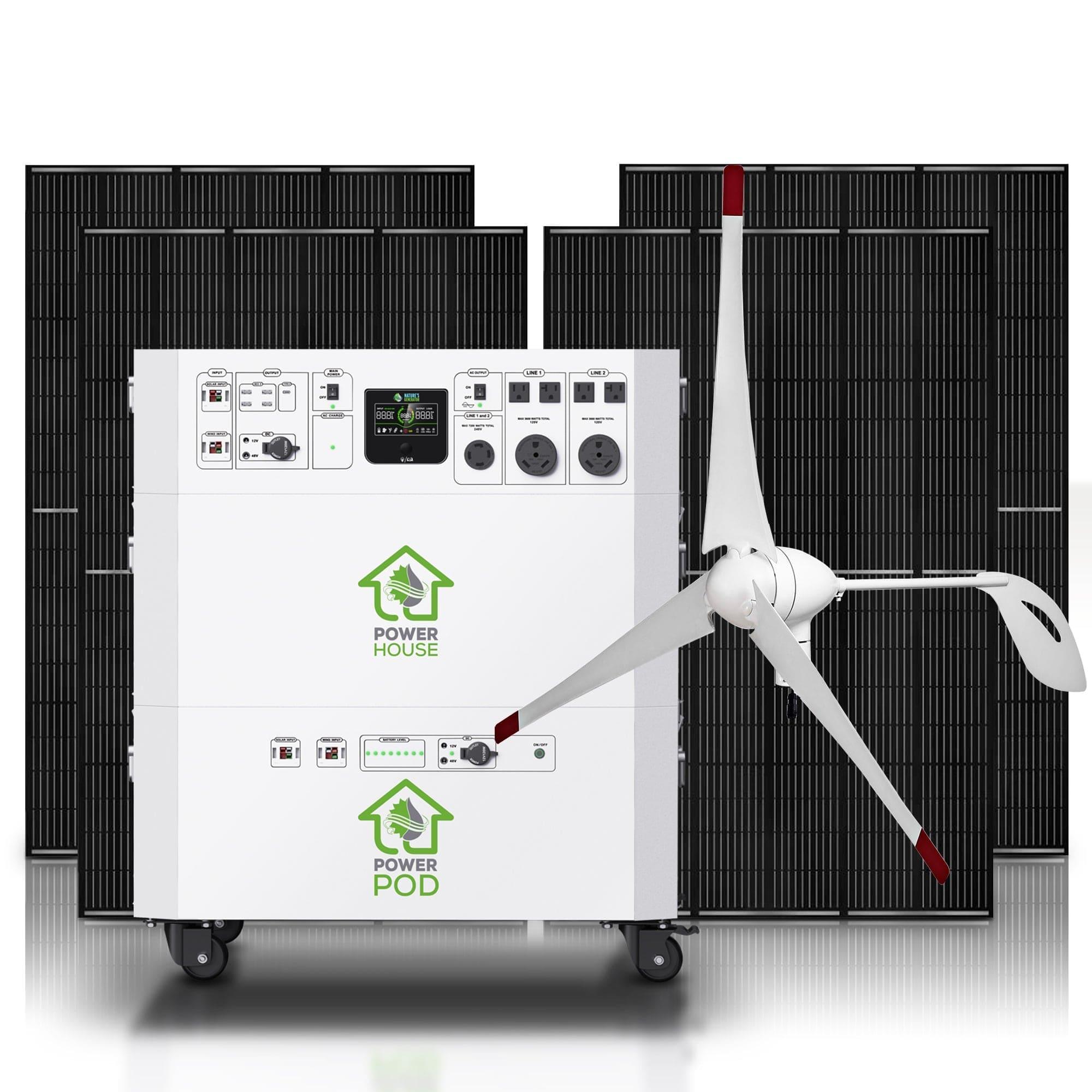 Nature's Generator Powerhouse Platinum WE System - Portable Solar Power Generator for Home, Camping & Emergency Backup - Clean Energy Solution for Off-Grid Living & Outdoor Adventures