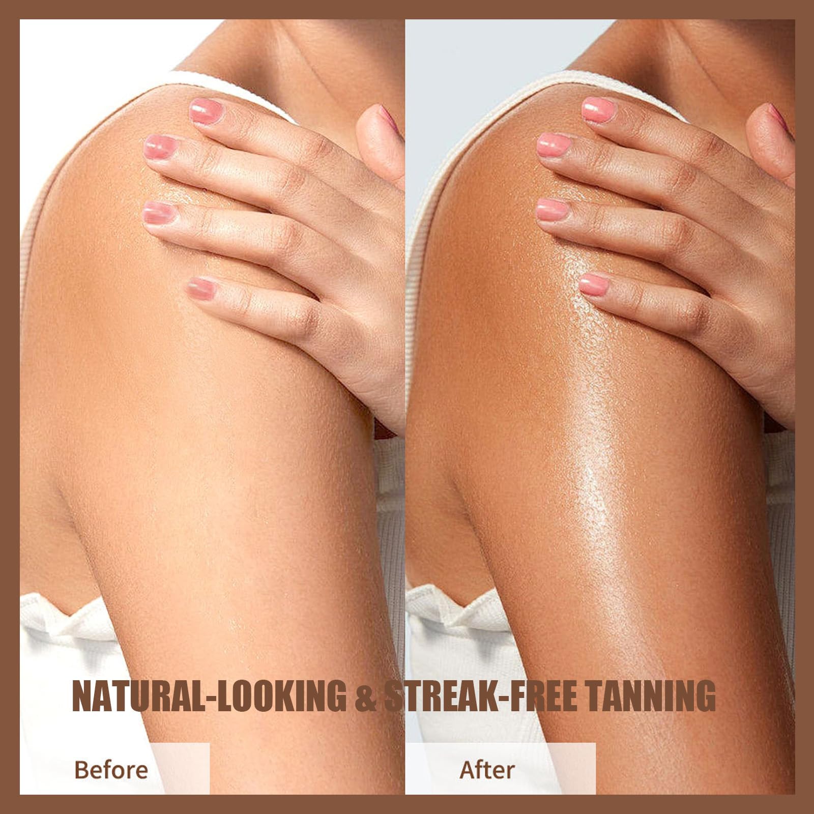 **Natural Sunless Self Tanner Lotion for Face & Body - Moisturizing Gradual Tan with Sun-Kissed Glow, Toning & Firming Formula, Lightweight & Non-Streaking for All Skin Tones (3.52oz) - Perfect for Beach, Vacation & Everyday Glow**