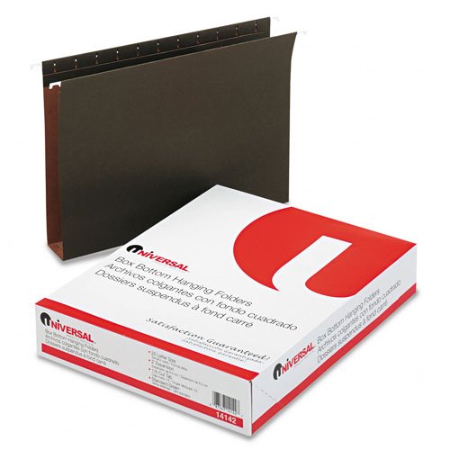 Universal 2-Inch Cap Box Bottom Hanging File Folders - Pressboard Letter Size, Standard Green (25 per Box, Pack of 10) - Perfect for Office Organization, Filing Cabinets & Document Storage