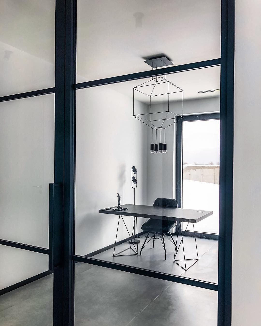 Modern Geometric Lines Pendant Light - Minimalist Ceiling Hanging Lamp for Living Room, Dining Room, Bedroom & Office Decor