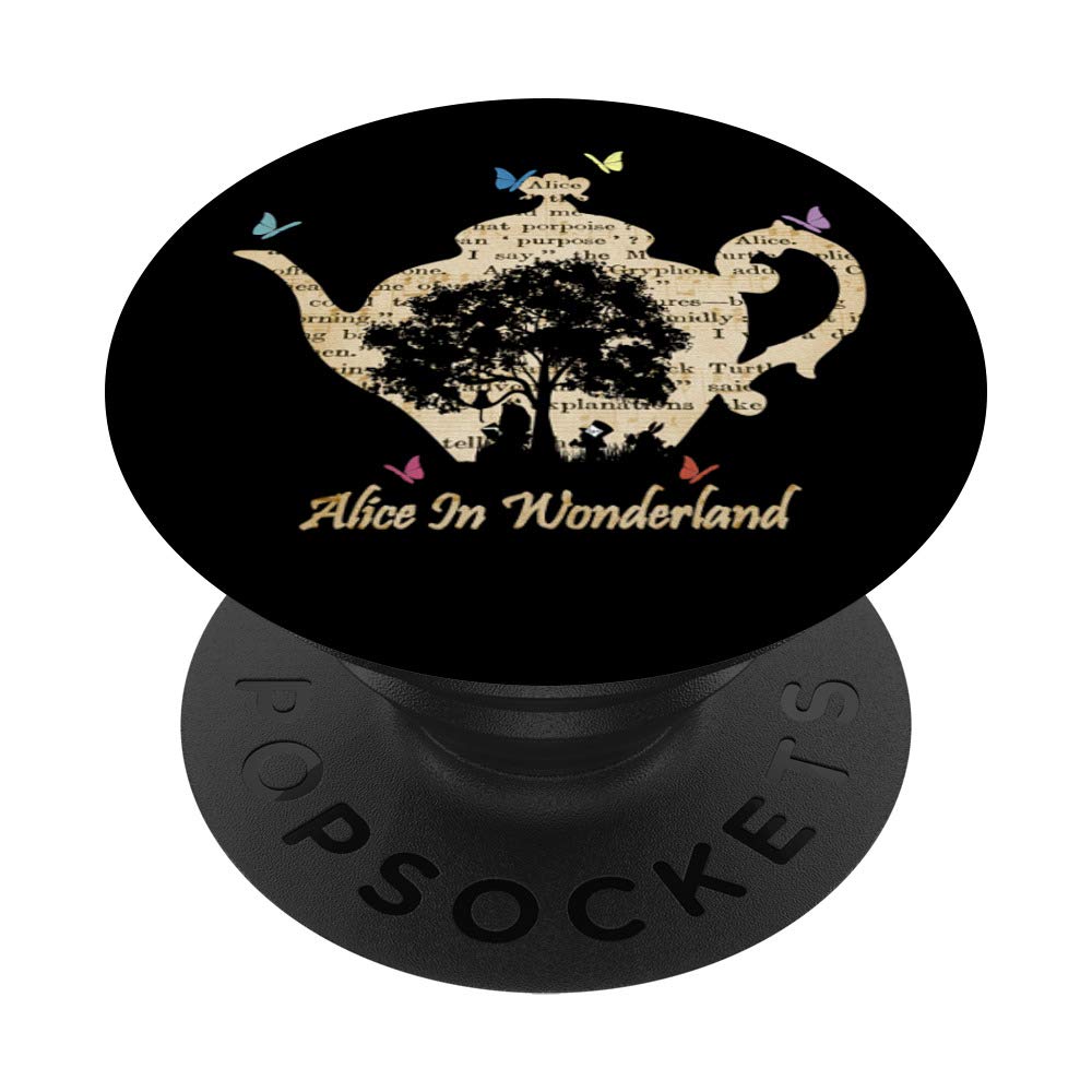 Alice In Wonderland Vintage Tea Time PopSockets PopGrip - Interchangeable Phone & Tablet Stand with Swappable Base | Perfect for Reading, Tea Parties & Whimsical Decor